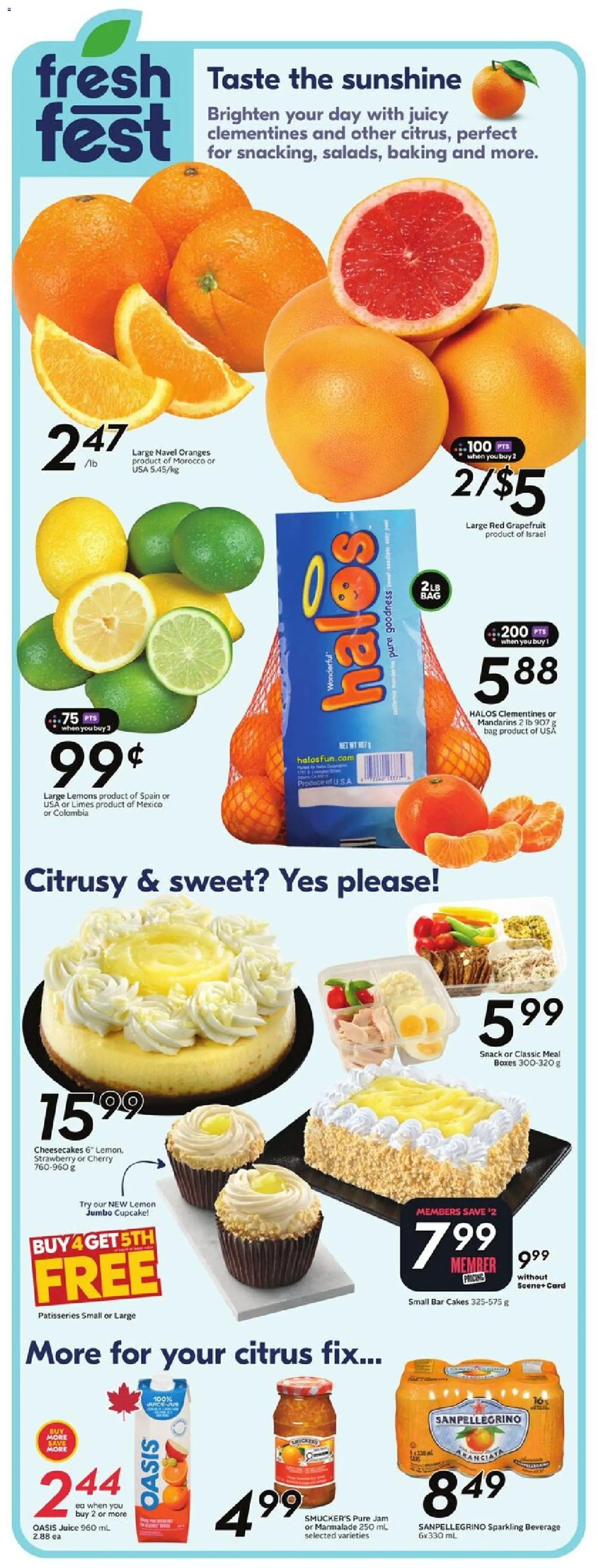 Sobeys flyer valid from 26.02.2026 | Page: 16 | Products: Bag, Juice, Oranges