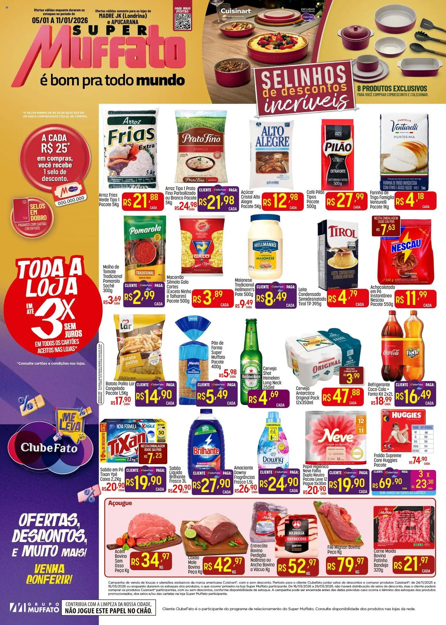 Super Muffato Folheto - válido de 05.01.2026 | Página: 1 | Produtos: Talharim, Caixa, Leite, Batata