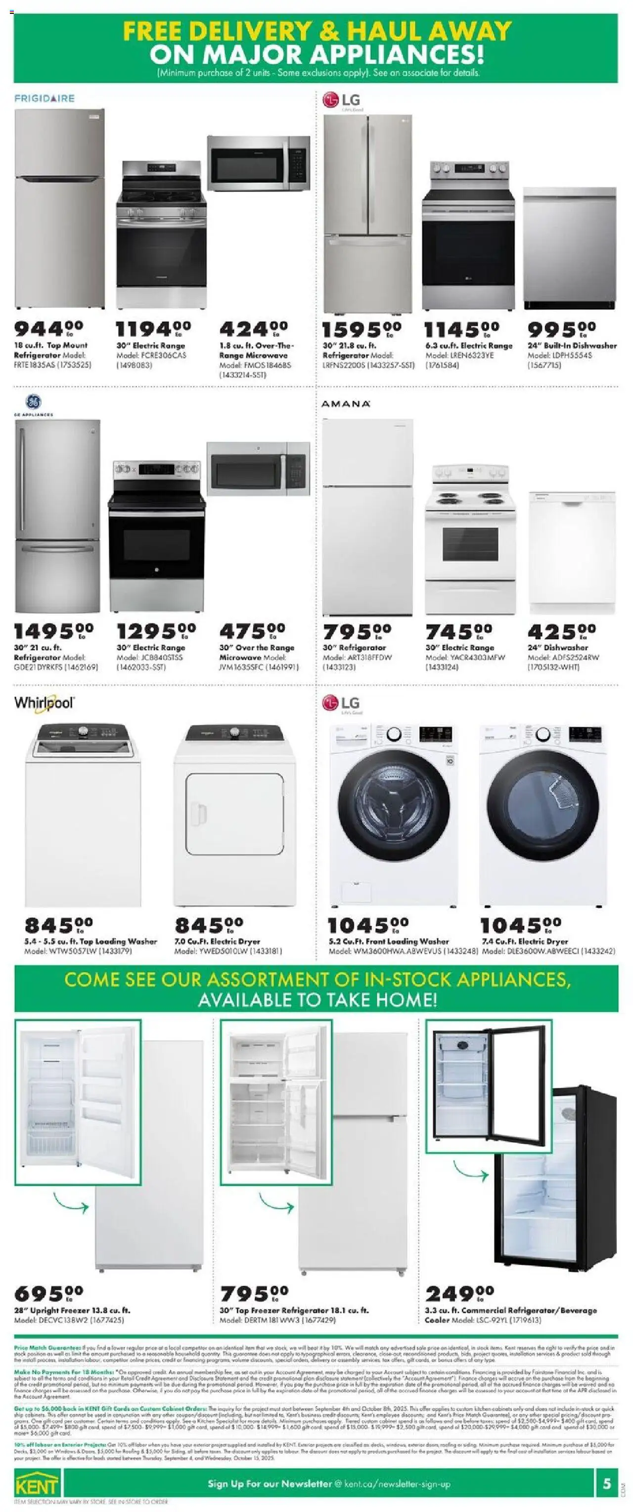 Kent flyer valid from 18.09.2025 | Page: 7 | Products: Refrigerator, Dryer, Dishwasher, Cabinet