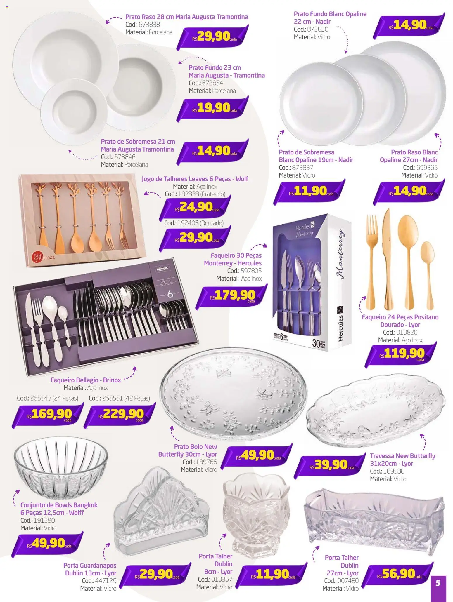 Preçolandia Folheto - válido de 07.11.2025 | Página: 5 | Produtos: Travessa, Porta, Talheres, Bolo