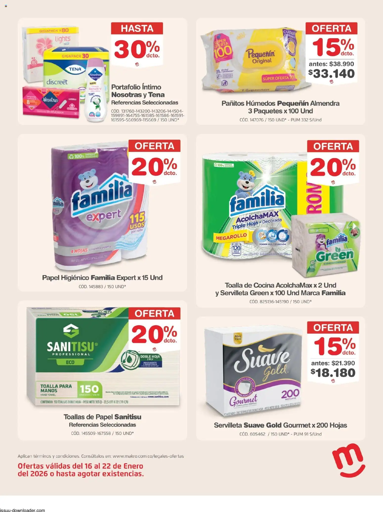Makro revista - valida desde el 16.01.2026 | Página: 14 | Productos: Ron, Cocina, Peso, Toalla