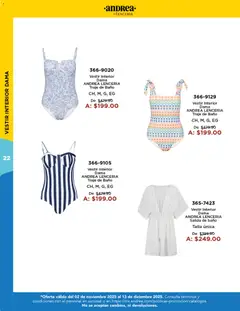 Vista previa de Andrea catálogo Precios Especiales, nuevo folleto de la tienda, válido en México a partir del 02.11.2025 | Página: 22 | Productos: Traje, Traje de baño, Lenceria, Baño