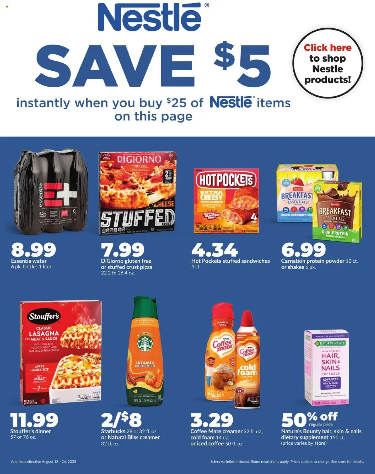 HyVee Weekly Ad - valid from 18.08.2025 | Page: 28 | Products: Protein Powder, Powder, Chocolate, Sauce