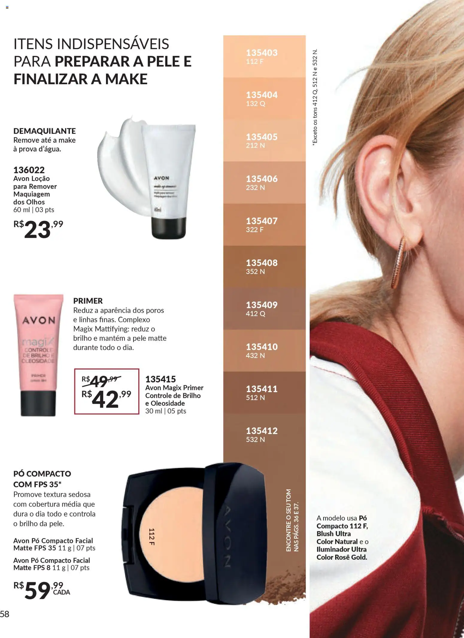 Avon Folheto - válido de 06.01.2026 | Página: 58 | Produtos: Pó compacto, Maquiagem, Pó, Iluminador