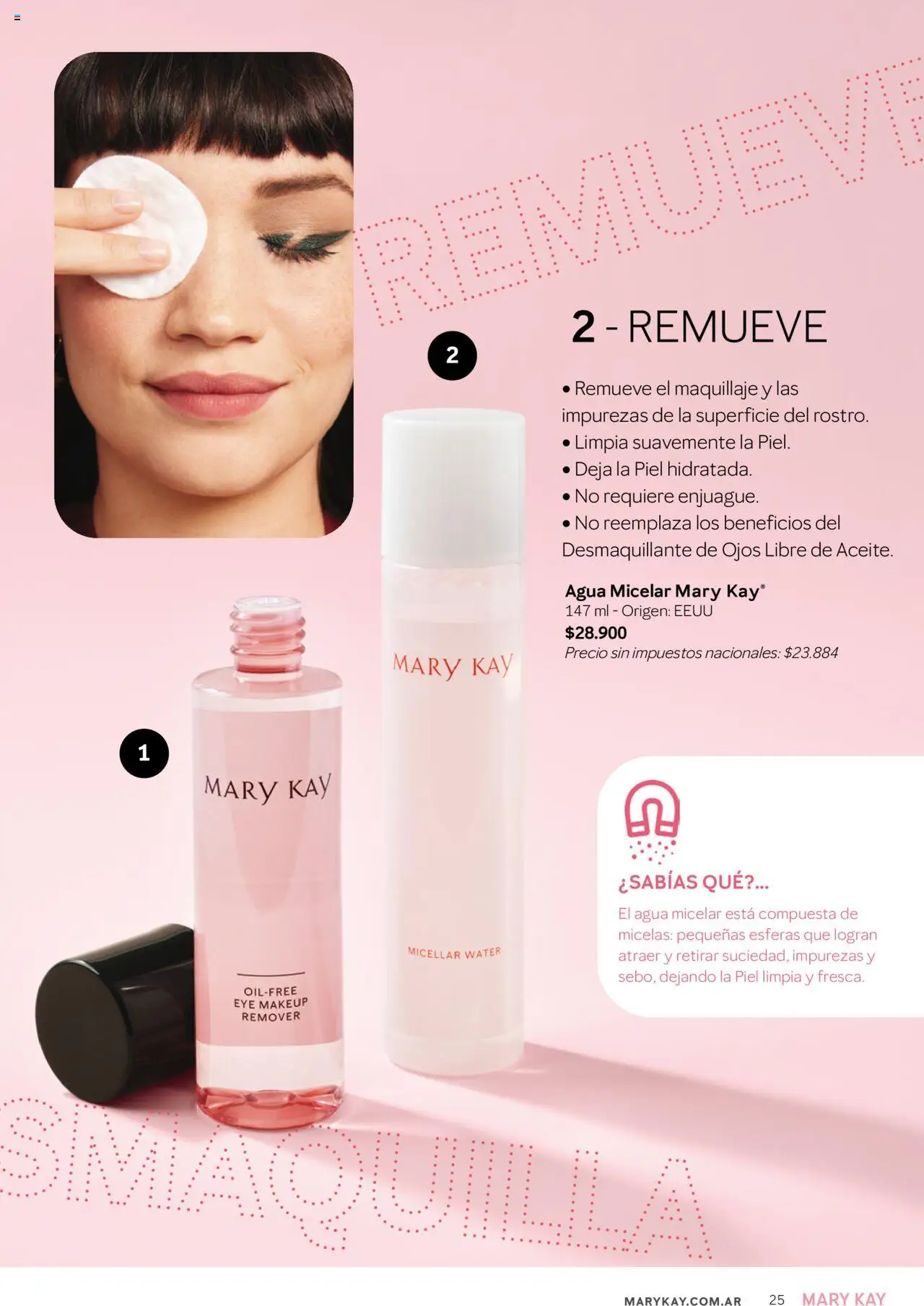 Mary Kay catálogo Invierno │ válido desde el 01.07.2025 | Página: 25 | Productos: Maquillaje, Desmaquillante de ojos, Desmaquillante, Agua