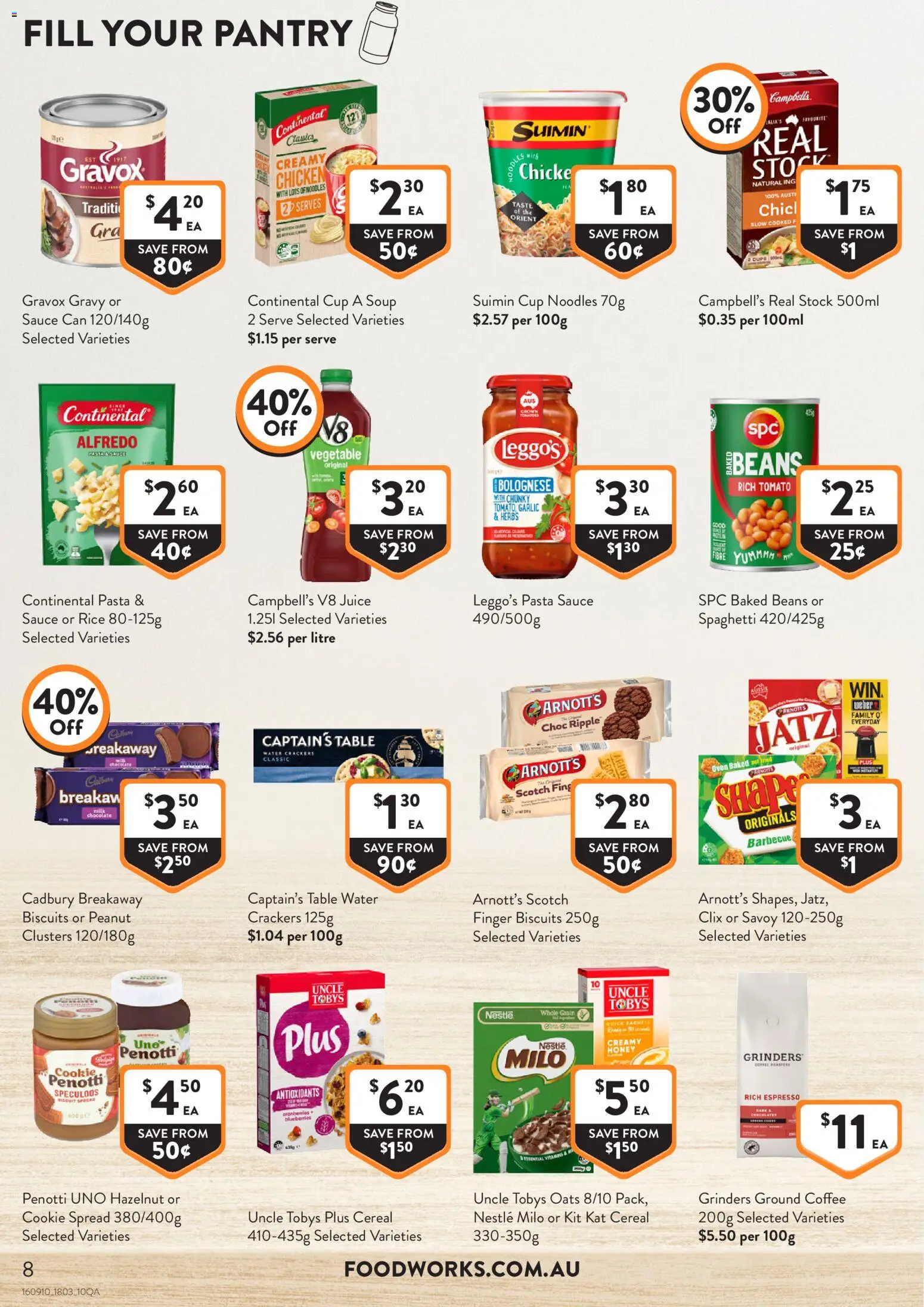 Foodworks catalogue - valid from 11.03.2026 | Page: 8 | Products: Cups, Coffee, Biscuits, Sauce