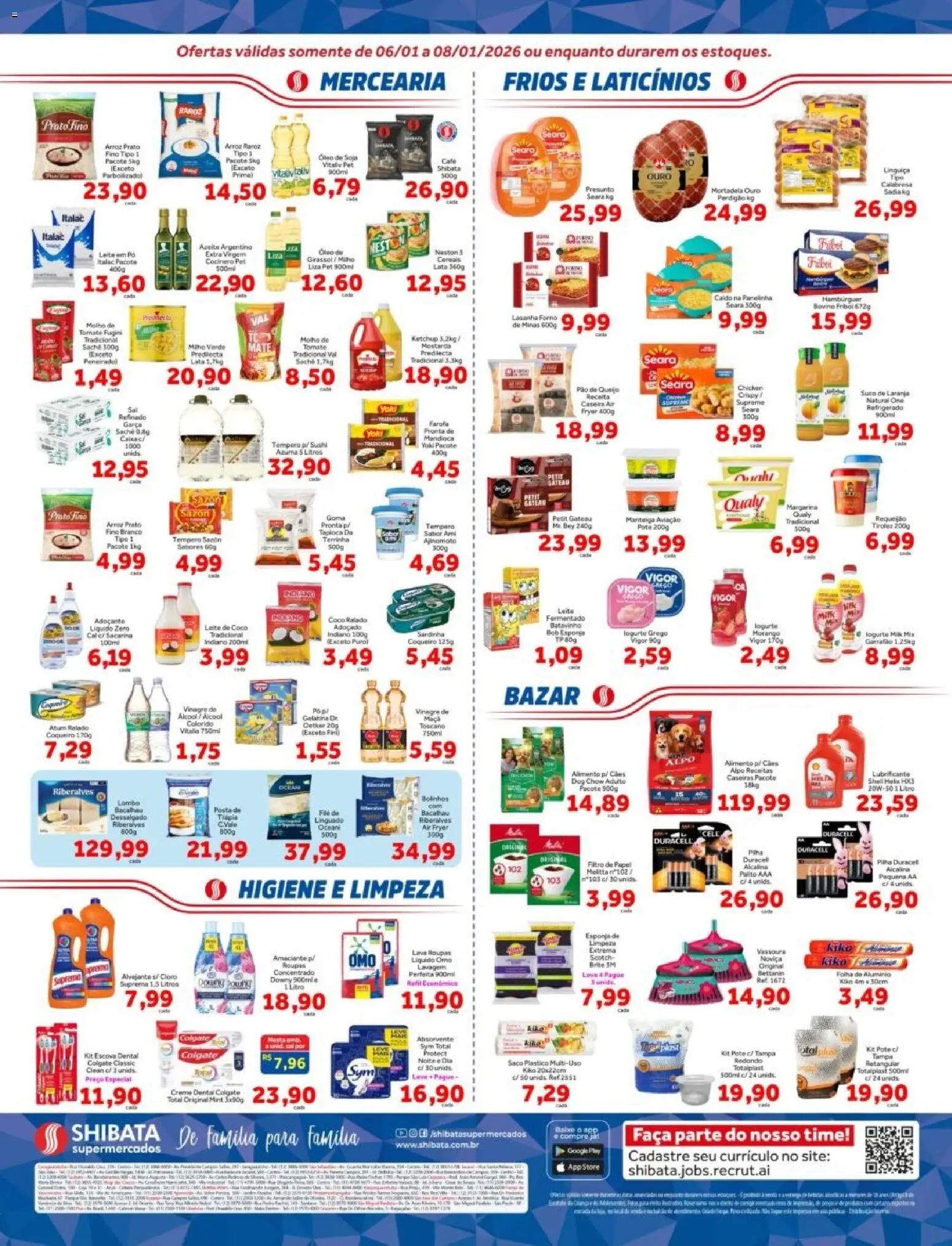 Shibata Folheto - válido de 06.01.2026 | Página: 2 | Produtos: Pó, Queijo, Suco, Hambúrguer