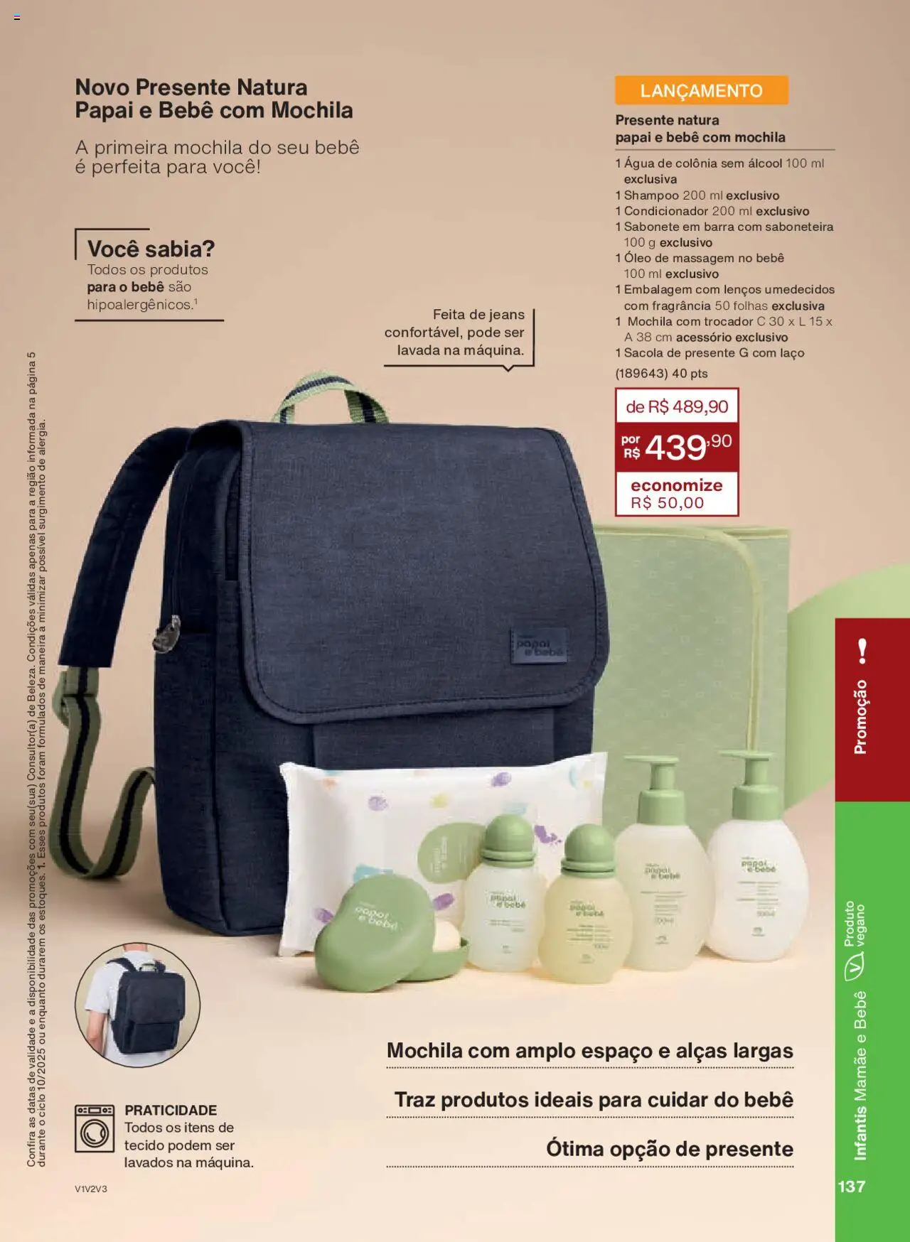 Natura Folheto - válido de 05.06.2025 | Página: 137 | Produtos: Óleo, Tecido, Mochila, Saboneteira