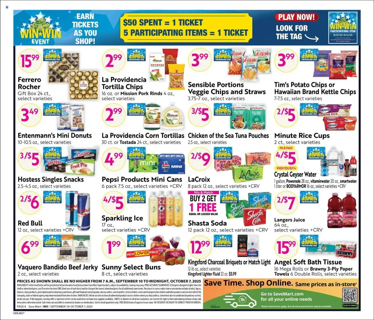 Save Mart Big Book of Savings - valid from 10.09.2025 | Page: 8 | Products: Corn, Juice, Beef, Chips