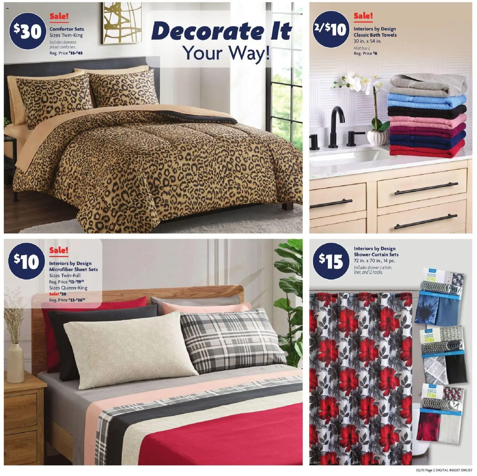 Family Dollar Current Ad - TX - valid from 01.03.2026 | Page: 9 | Products: Bath, Shower, Comforter, Sheet