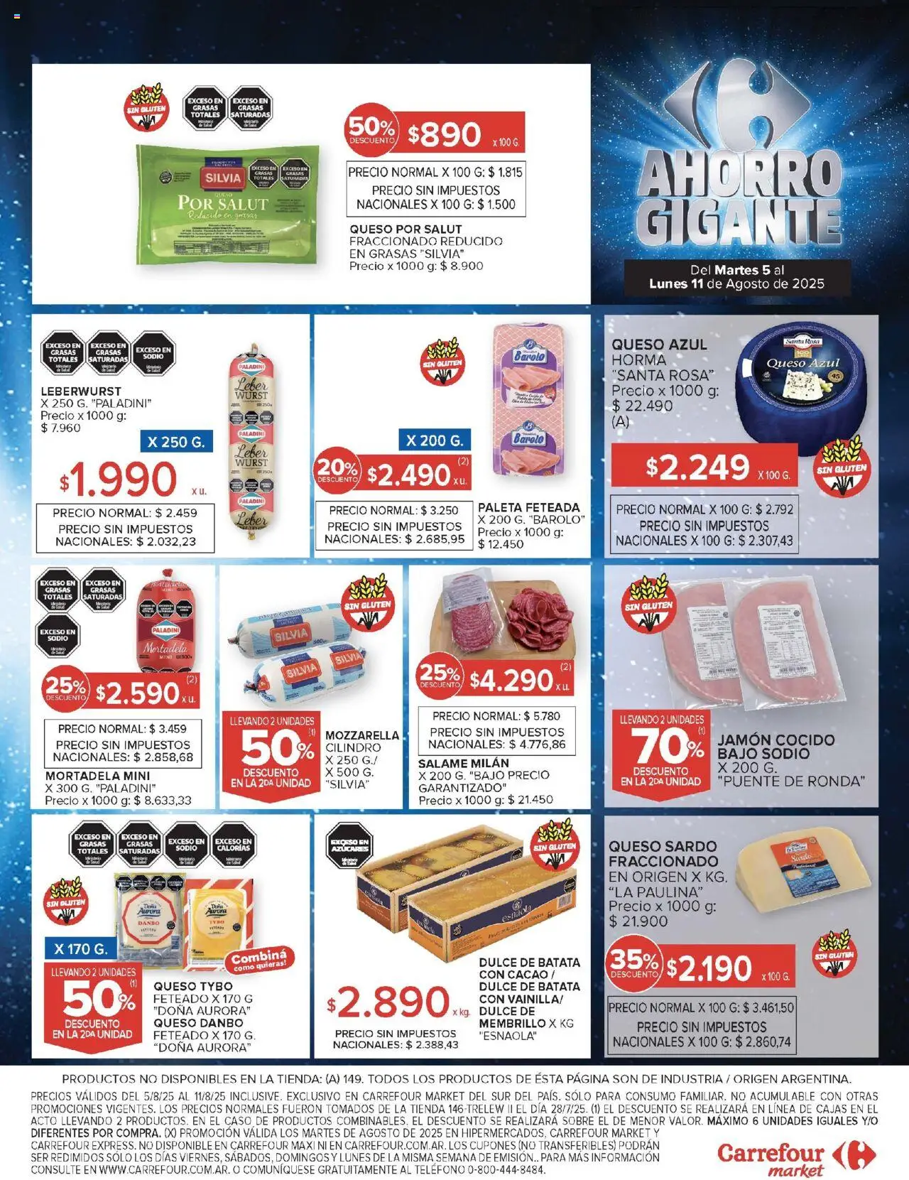 Carrefour Market catálogo - Chubut │ válido desde el 05.08.2025 | Página: 15 | Productos: Teléfono, Caso, Jamón cocido, Salame