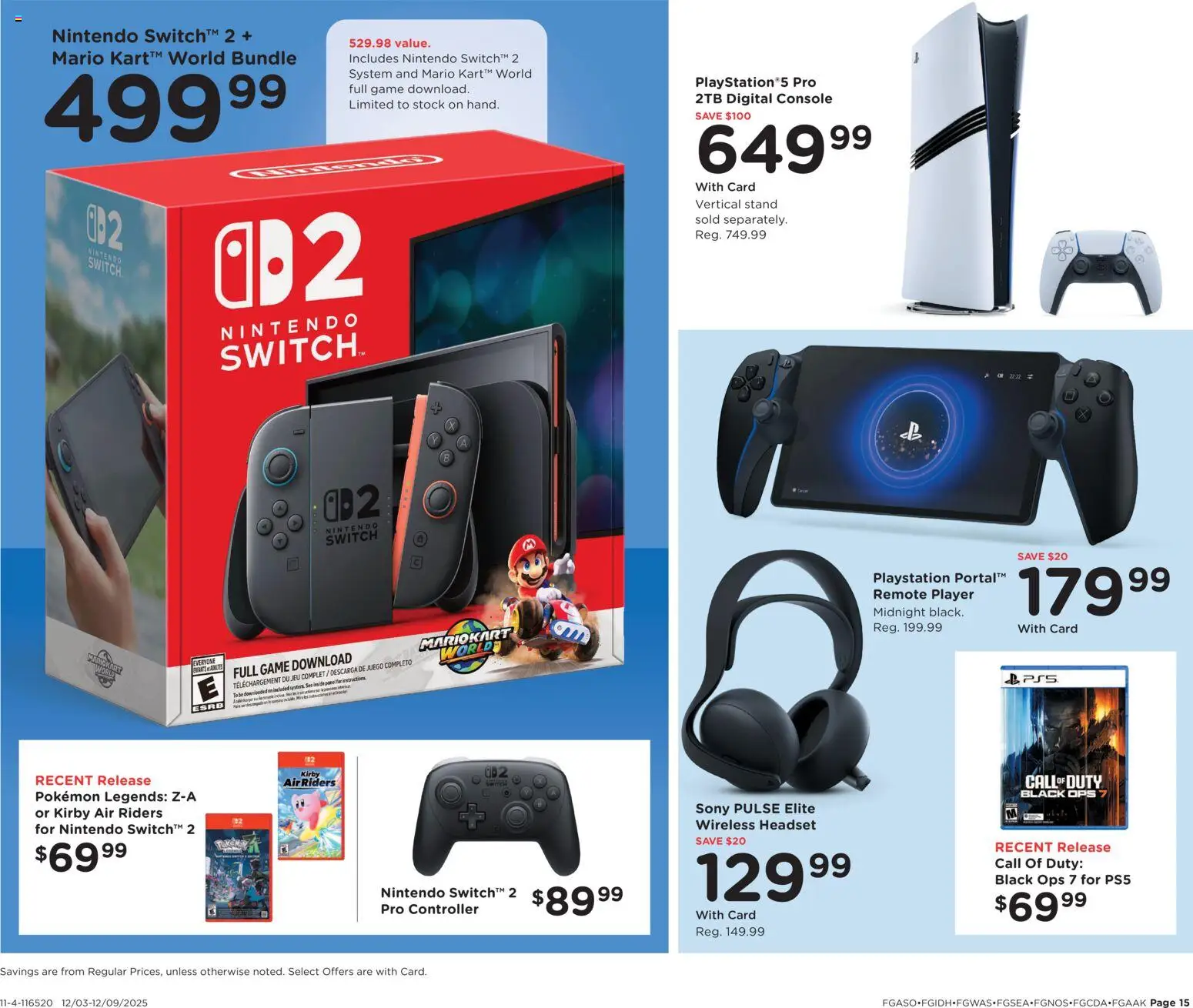 Fred Meyer Home & Apparel - valid from 03.12.2025 | Page: 23 | Products: Switch, Player, Playstation, Headset