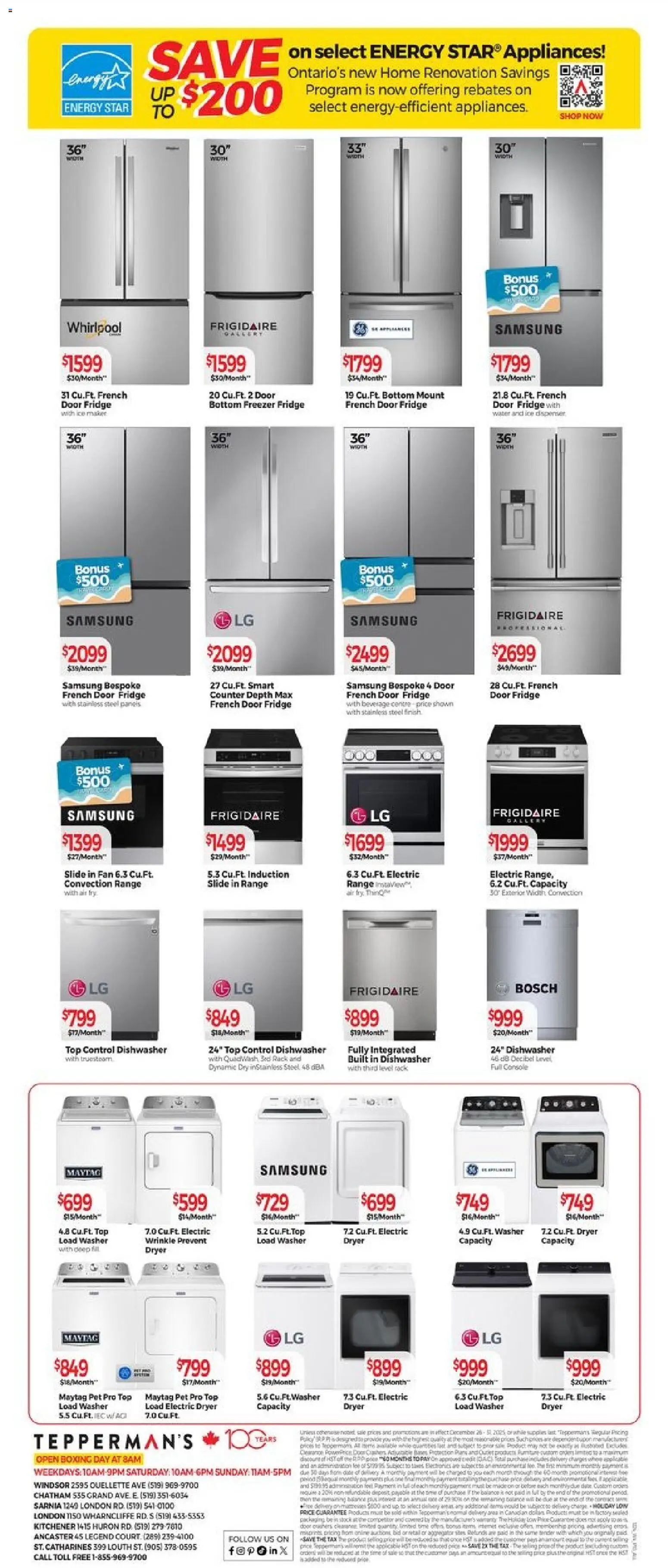 Tepperman's flyer valid from 26.12.2025 | Page: 10 | Products: Freezer, Dryer, Dishwasher, Fan