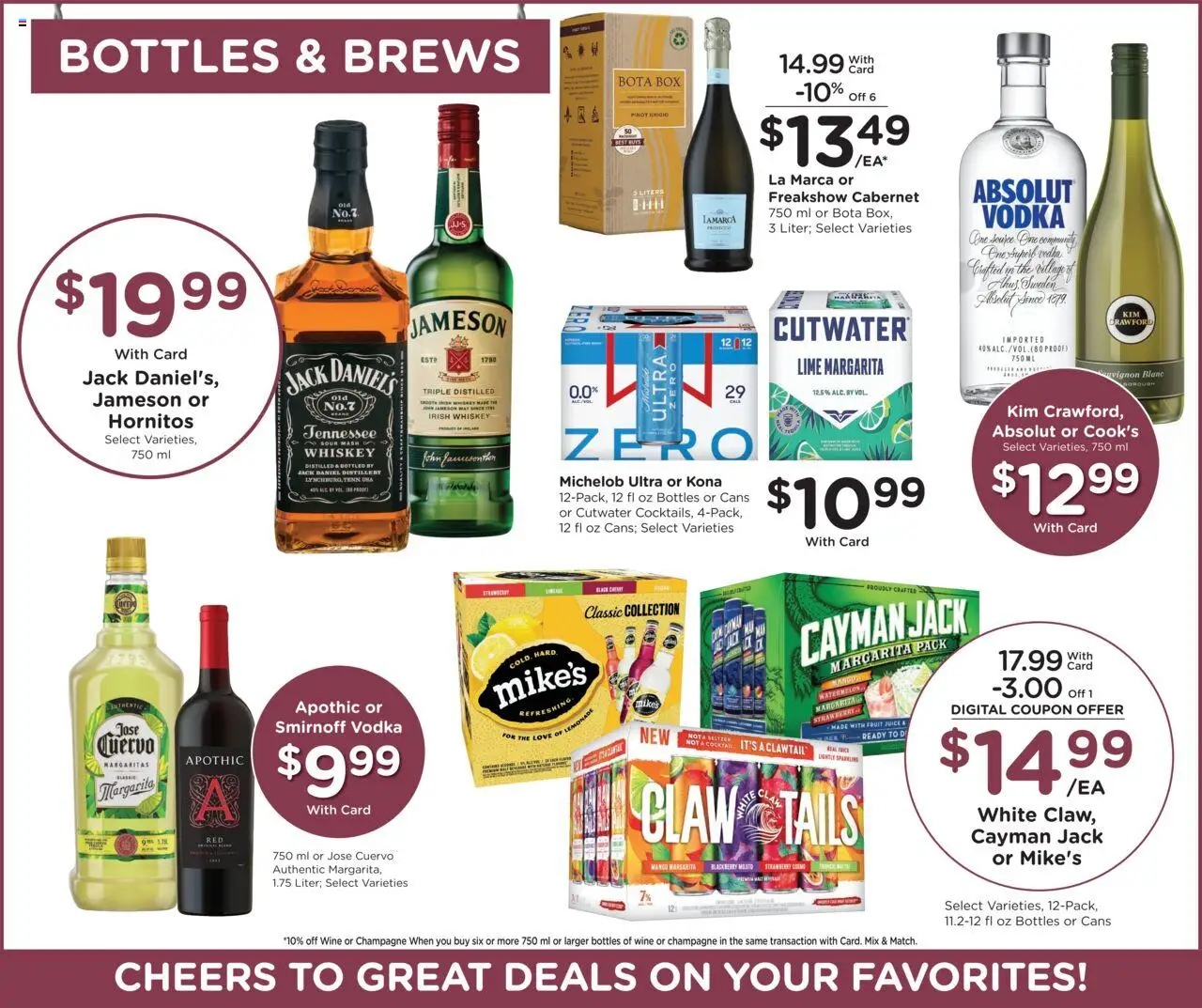 Fry's Food Weekly Ad - valid from 01.10.2025 | Page: 13 | Products: Box, Vodka, Whiskey, Lime