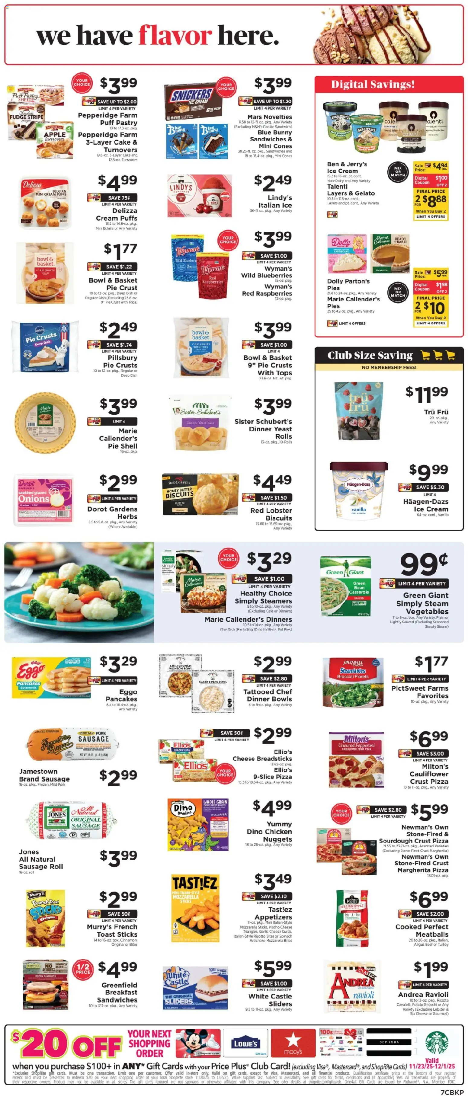 ShopRite Weekly Ad 2 - valid from 23.11.2025 | Page: 8 | Products: Cheese, Pork, Cream, Ice cream