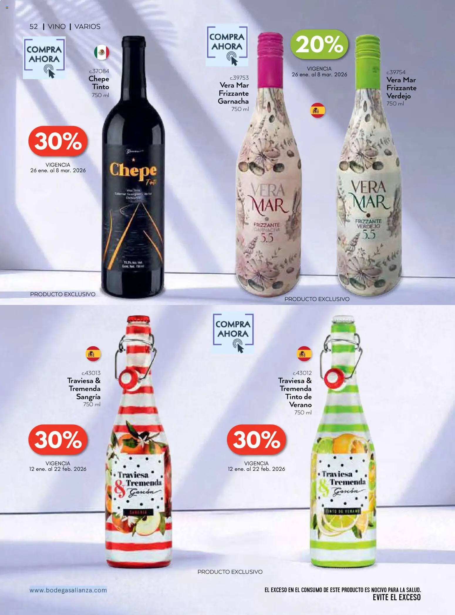 Nuevas ofertas de Bodegas Alianza válidas en toda la República Mexicana desde el 01.01.2026. ¡Encuentra las mejores ofertas en Bodegas Alianza catálogo! | Página: 54 | Productos: Vino