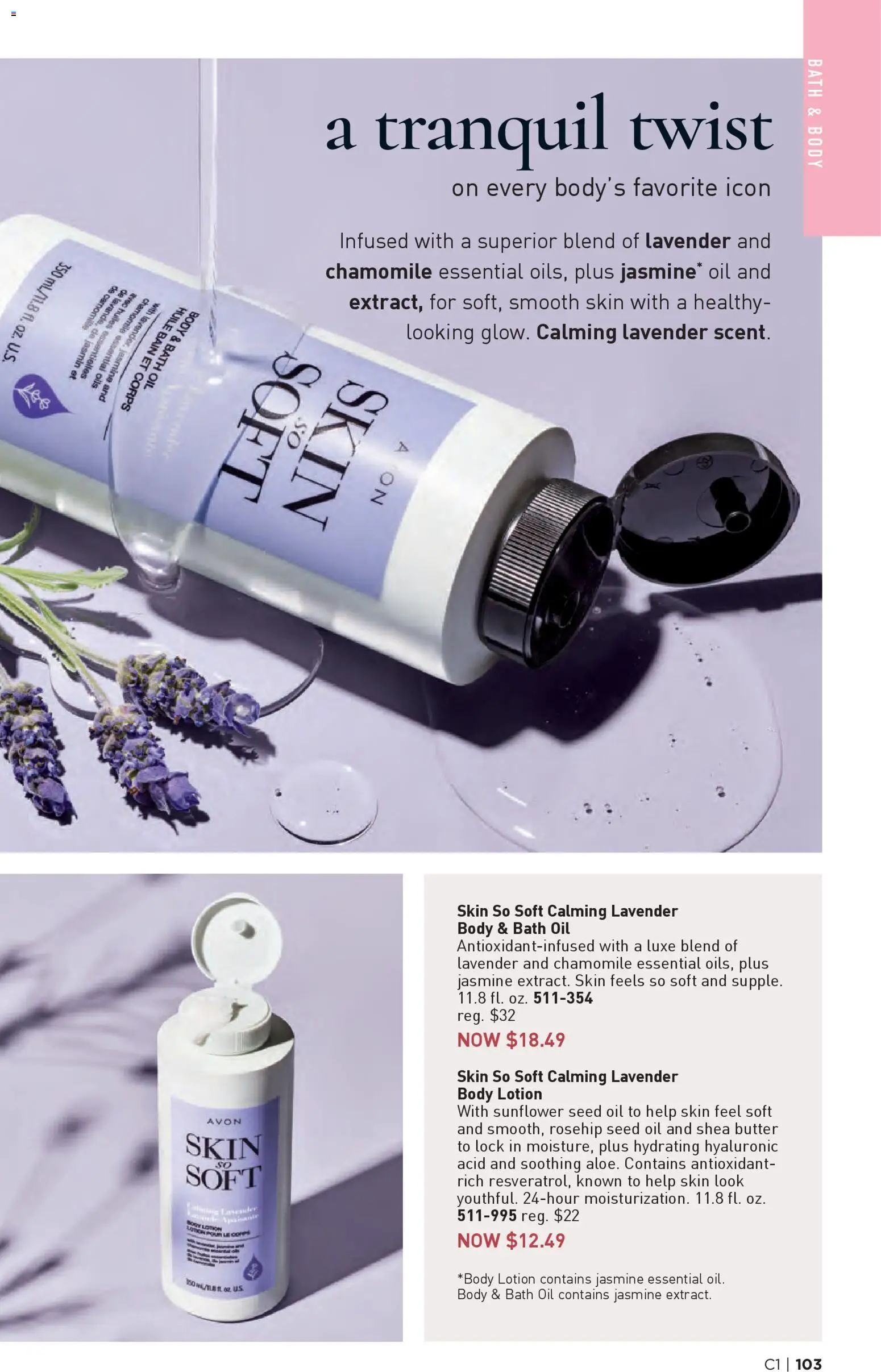 Avon Brochure - valid from 31.12.2025 | Page: 103 | Products: Bath, Butter, Oil