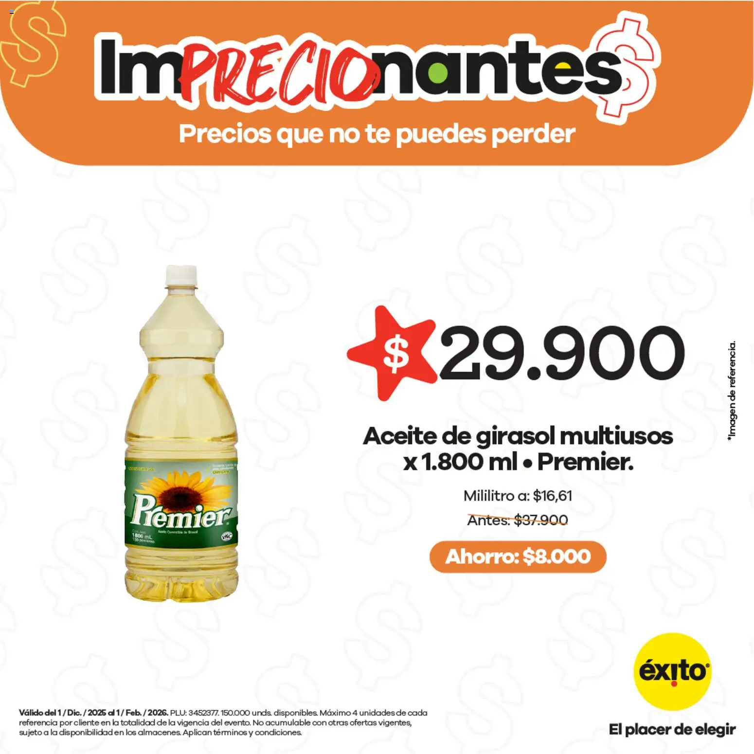 Éxito revista - valida desde el 01.12.2025 | Página: 5 | Productos: Té, Aceite