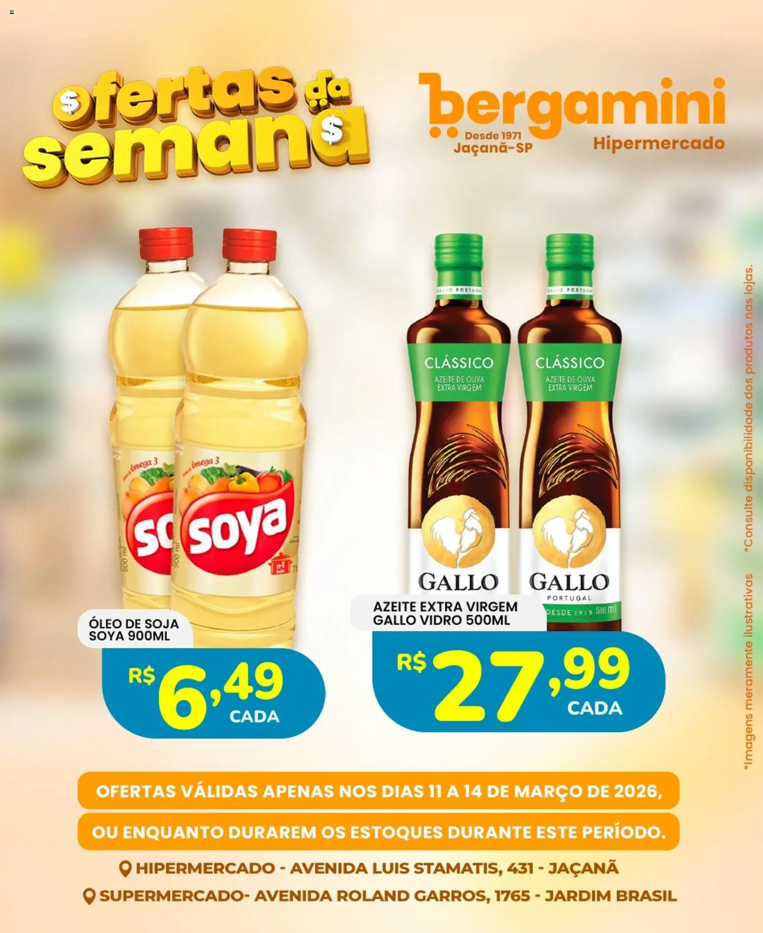 Supermercado Bergamini Folheto - válido de 11.03.2026 | Página: 7 | Produtos: Ômega 3, Óleo, Azeite, Soja