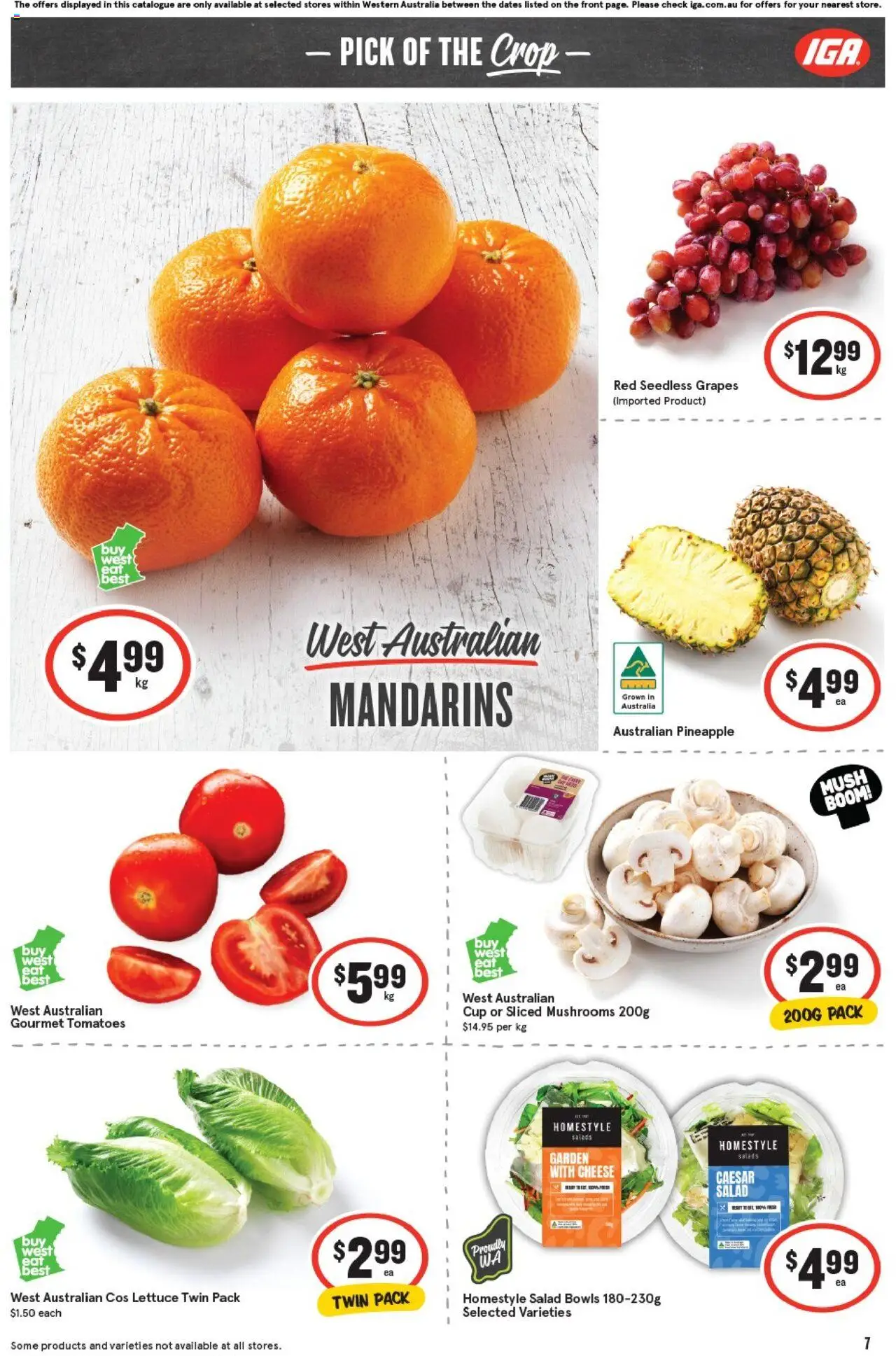 IGA catalogue - valid from 08.10.2025 | Page: 10 | Products: Cheese, Tomatoes, Salad, Grapes