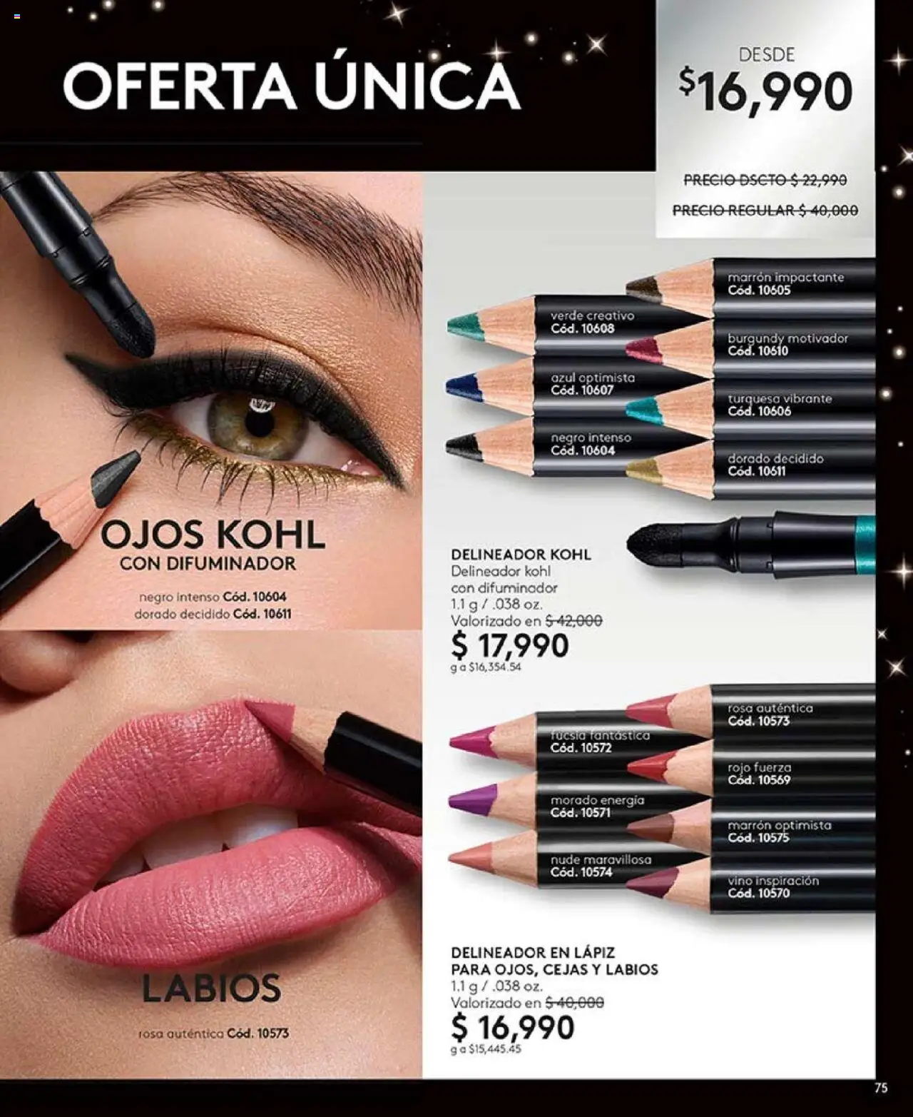 Ésika revista - valida desde el 14.10.2025 | Página: 75 | Productos: Delineador, Vino