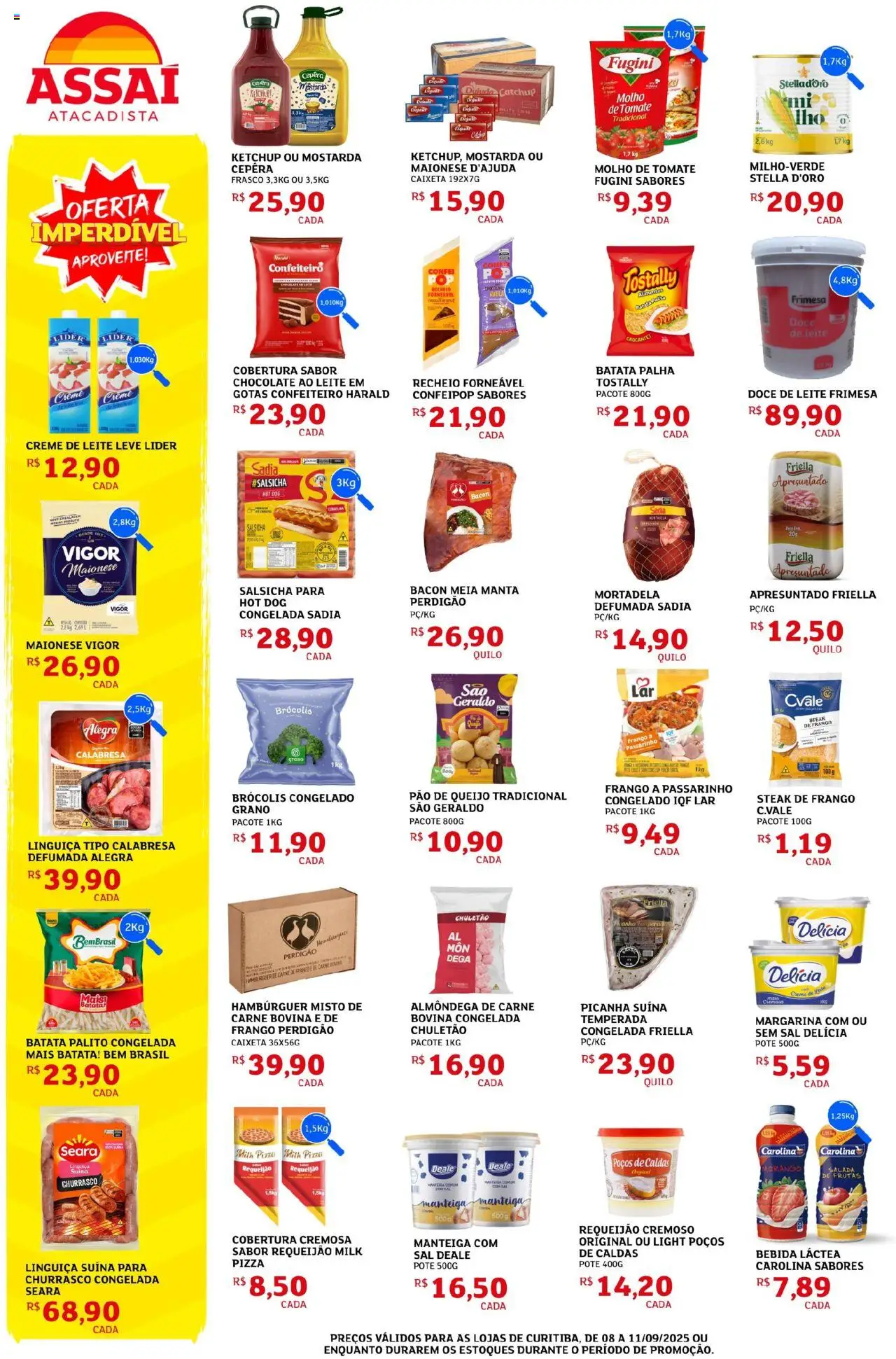 Assaí Atacadista Folheto - válido de 08.09.2025 | Página: 2 | Produtos: Maionese vigor, Pão, Chuletão, Batata palha
