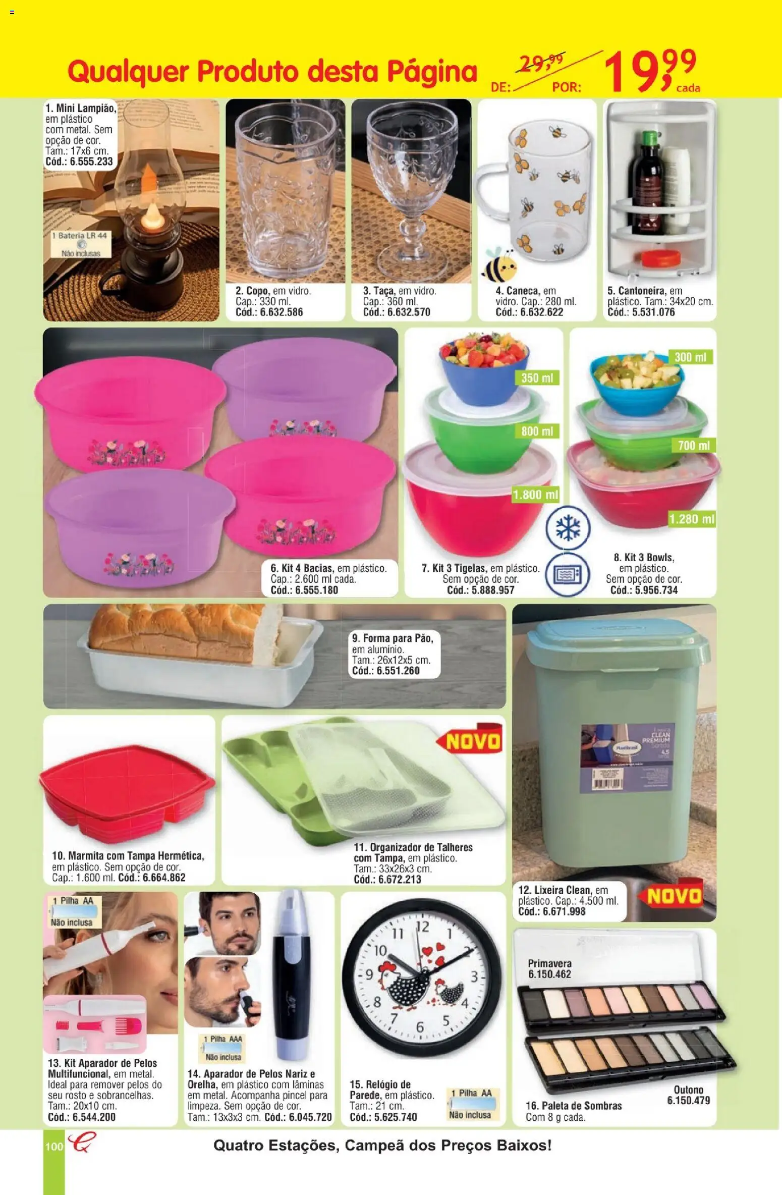 Quatro Estações Folheto - válido de 01.02.2026 | Página: 96 | Produtos: Talheres, Bateria, Lixeira, Relógio