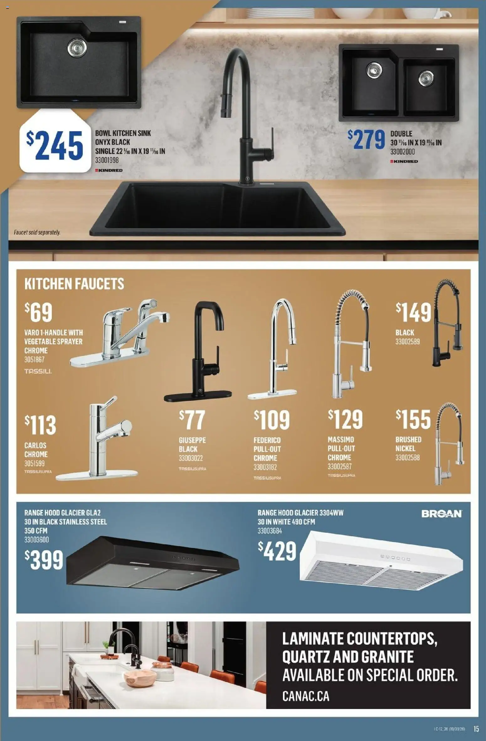 Canac flyer valid from 19.03.2026 | Page: 15 | Products: Range hood