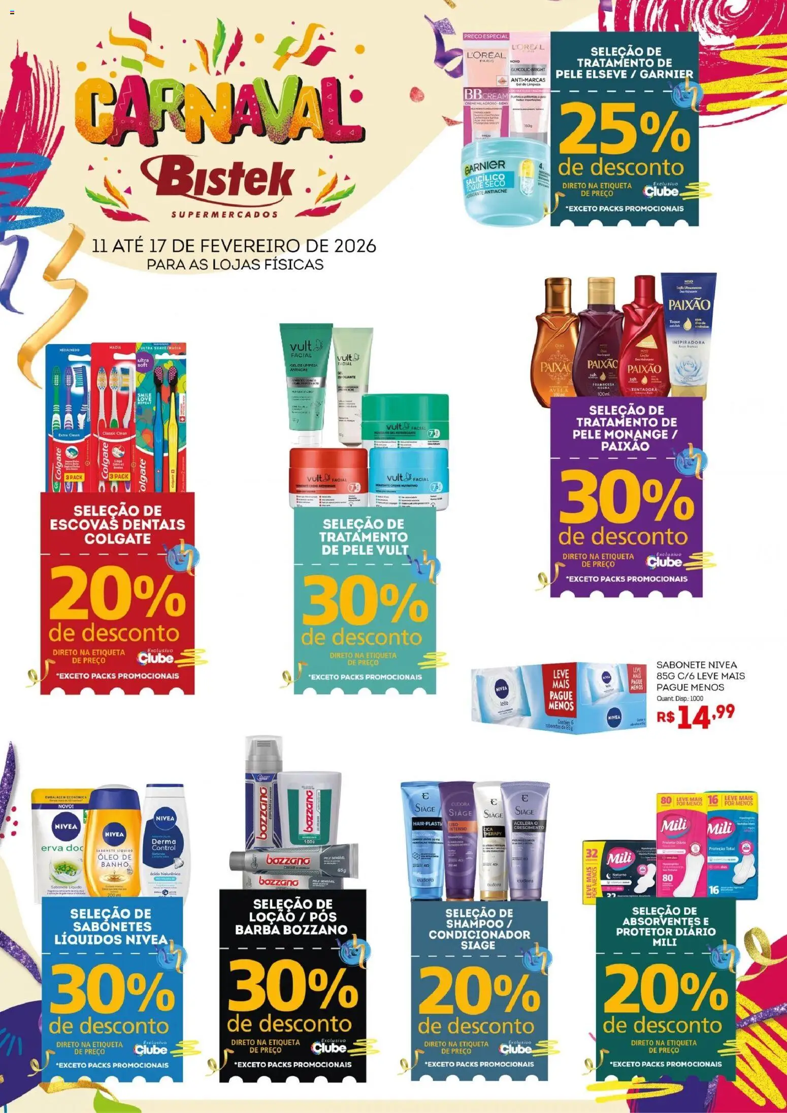 Bistek Supermercados Folheto - válido de 11.02.2026 | Página: 2 | Produtos: Shampoo, Condicionador, Óleo, Sabonete