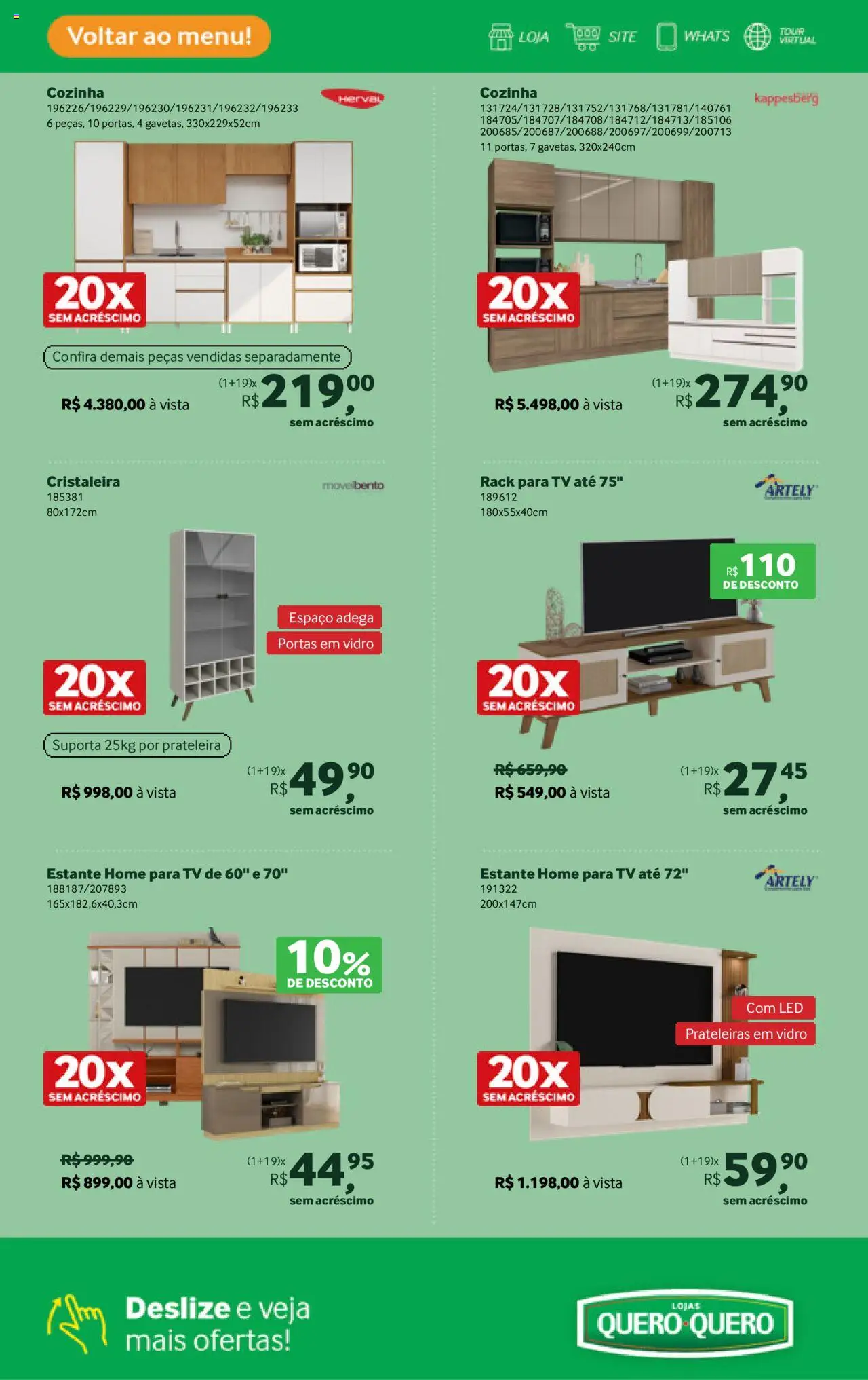 Lojas Quero-Quero Folheto - válido de 16.09.2025 | Página: 33 | Produtos: Cristaleira, Prateleira, Tv, Rack