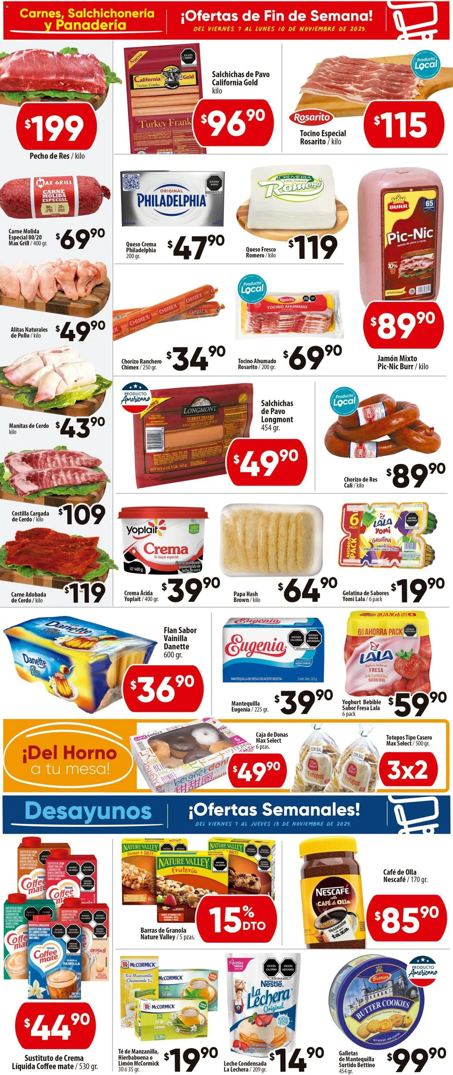 Nuevas ofertas de Calimax válidas en toda la República Mexicana desde el 07.11.2025. ¡Encuentra las mejores ofertas en Calimax folleto Ensenada! | Página: 2 | Productos: Queso crema, Café, Chorizo, Mate