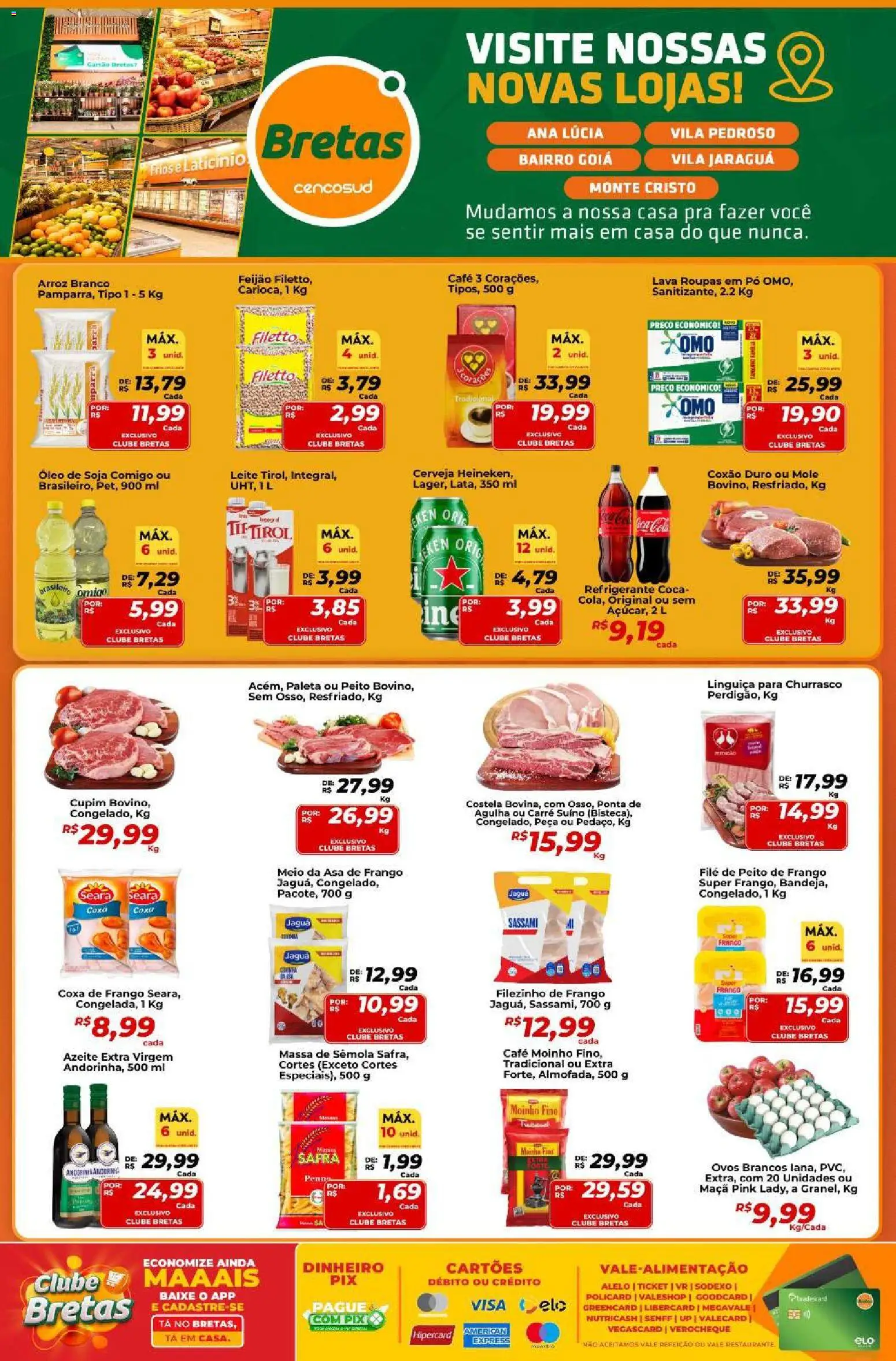 Bretas Folheto - válido de 30.10.2025 | Página: 1 | Produtos: Asa de frango, Café, Frango, Peito de frango