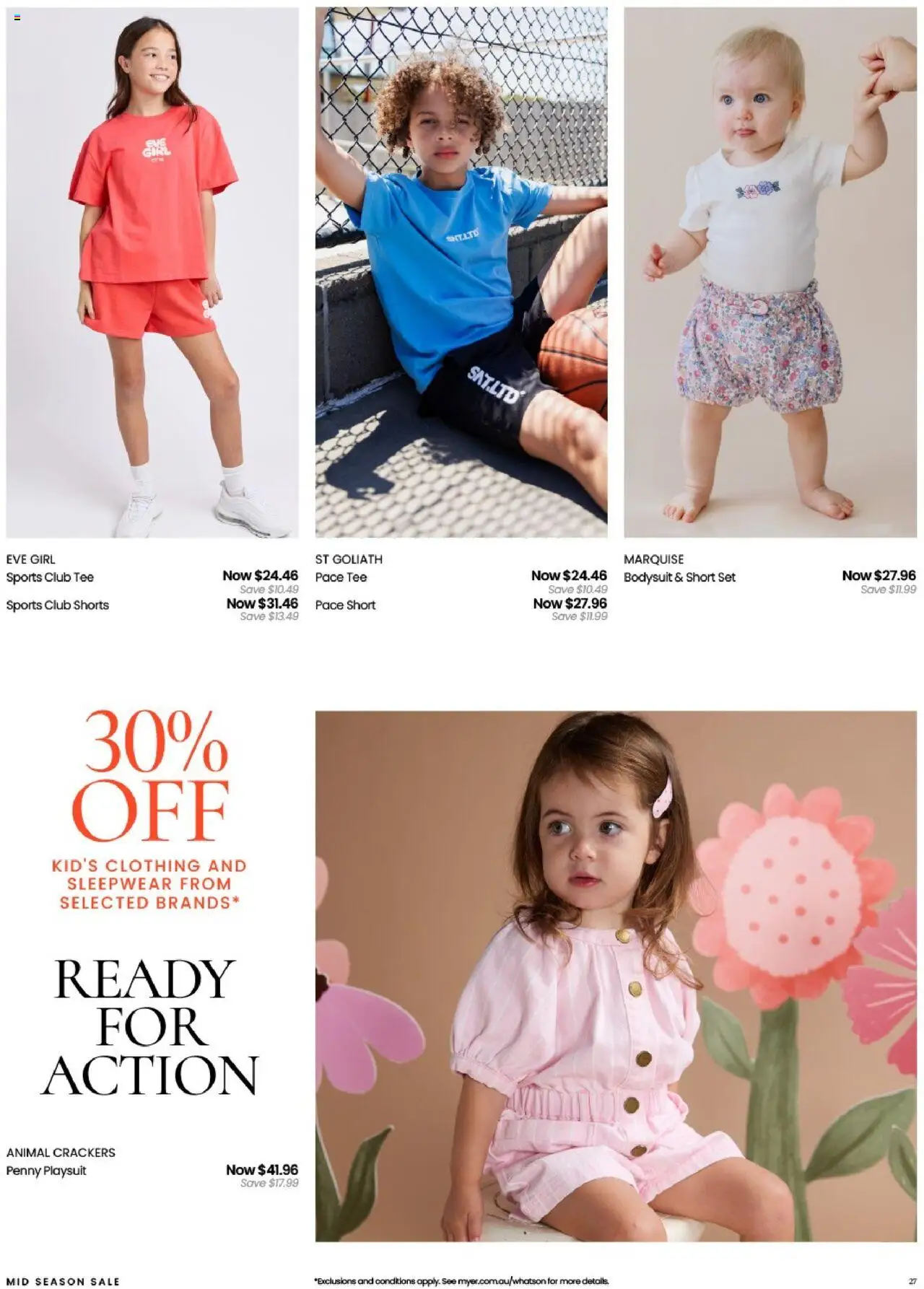 Myer catalogue - valid from 10.09.2025 | Page: 27 | Products: Crackers, Playsuit, Sleepwear, Shorts
