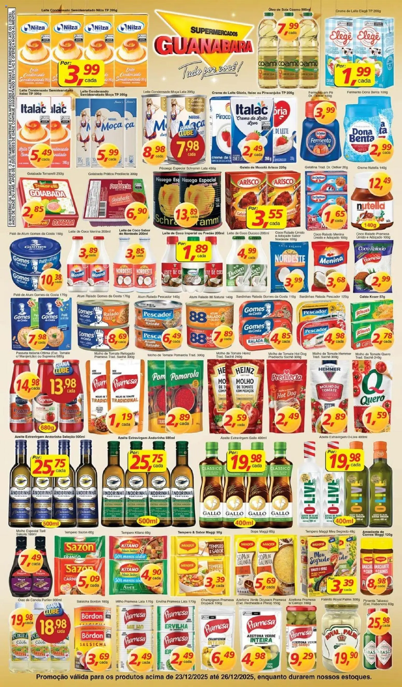 Supermercados Guanabara Folheto - válido de 23.12.2025 | Página: 3 | Produtos: Manjericão, Salsicha, Atum, Gelatina