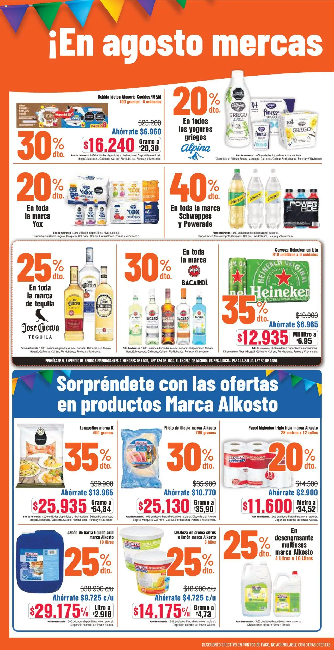 Alkosto revista - valida desde el 09.08.2025 | Página: 4 | Productos: Crema, Limón, Tintura, Cerveza