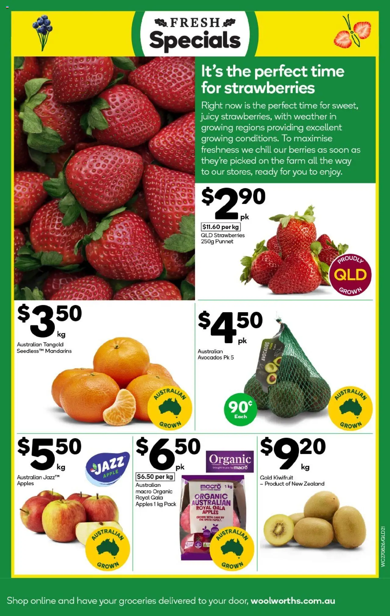 Woolworths catalogue - valid from 27.08.2025 | Page: 21 | Products: Apples, Strawberries, Kiwifruit, Mandarins