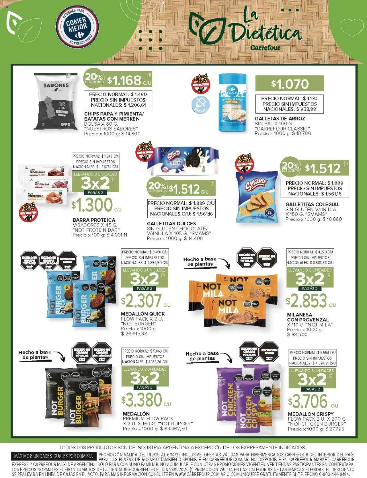 Carrefour - Ofertas - Catamarca │ válido desde el 01.10.2025 | Página: 15 | Productos: Galletitas, Milanesa, Sal, Arroz