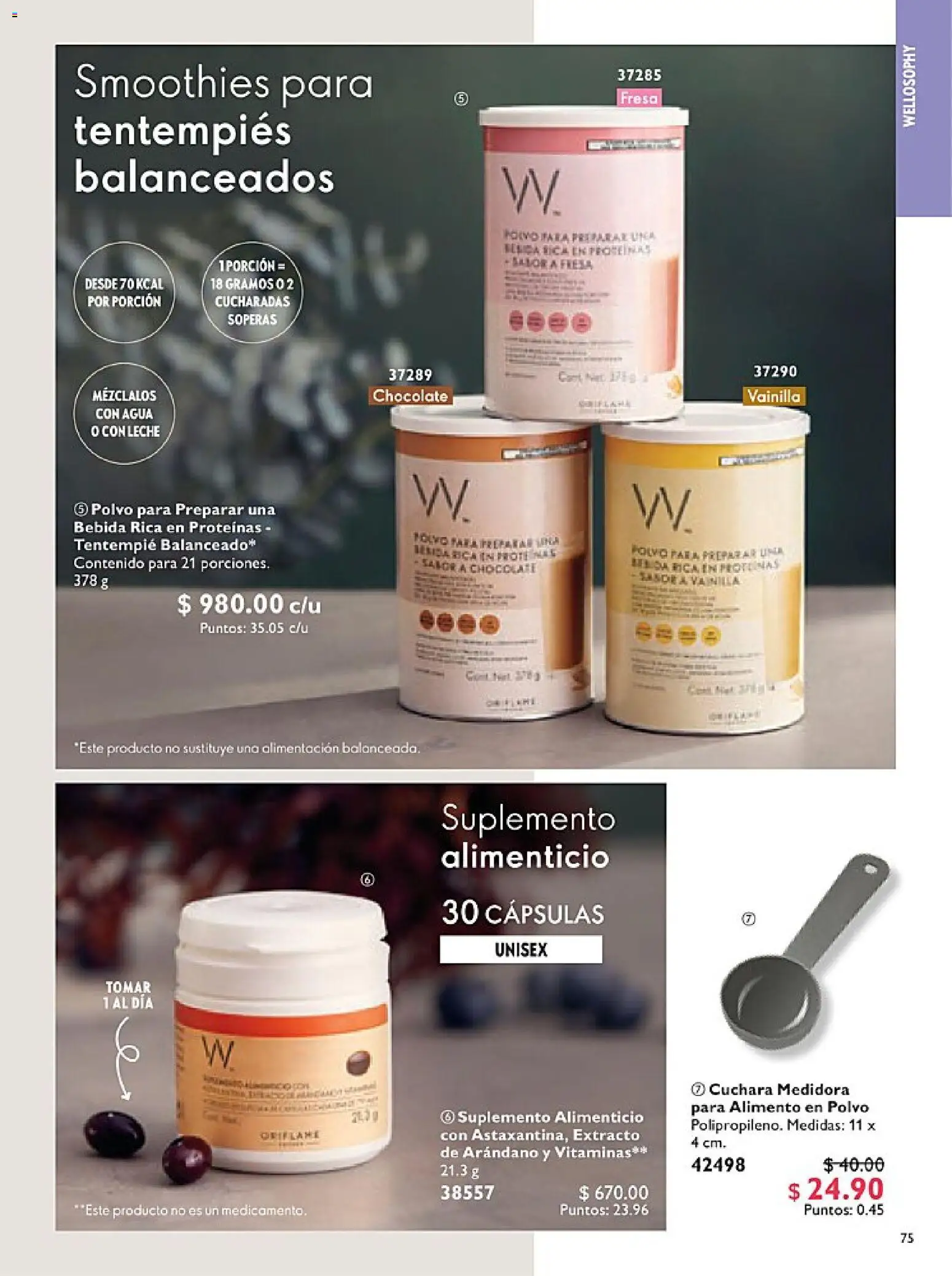 Nuevas ofertas de Oriflame válidas en toda la República Mexicana desde el 14.02.2026. ¡Encuentra las mejores ofertas en Oriflame campaña 3 2026! | Página: 75 | Productos: Fresa, Agua, Vitaminas, Cuchara