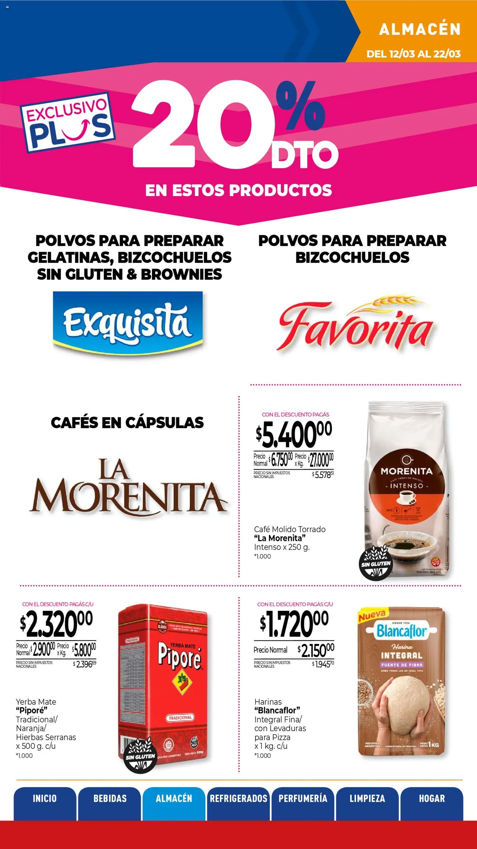 La Anonima catálogo │ válido desde el 13.03.2026 | Página: 17 | Productos: Mate, Yerba, Fuente, Pizza