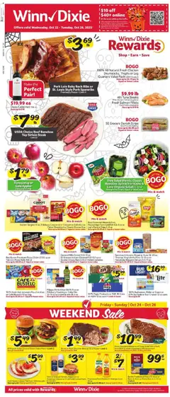 Preview of Winn Dixie weekly ads valid from 22.10.2025