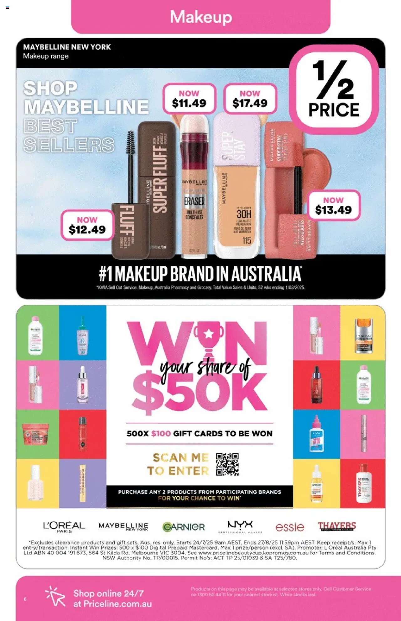 Priceline Pharmacy catalogue - valid from 14.08.2025 | Page: 6 | Products: Concealer, Makeup, Digital, Foundation