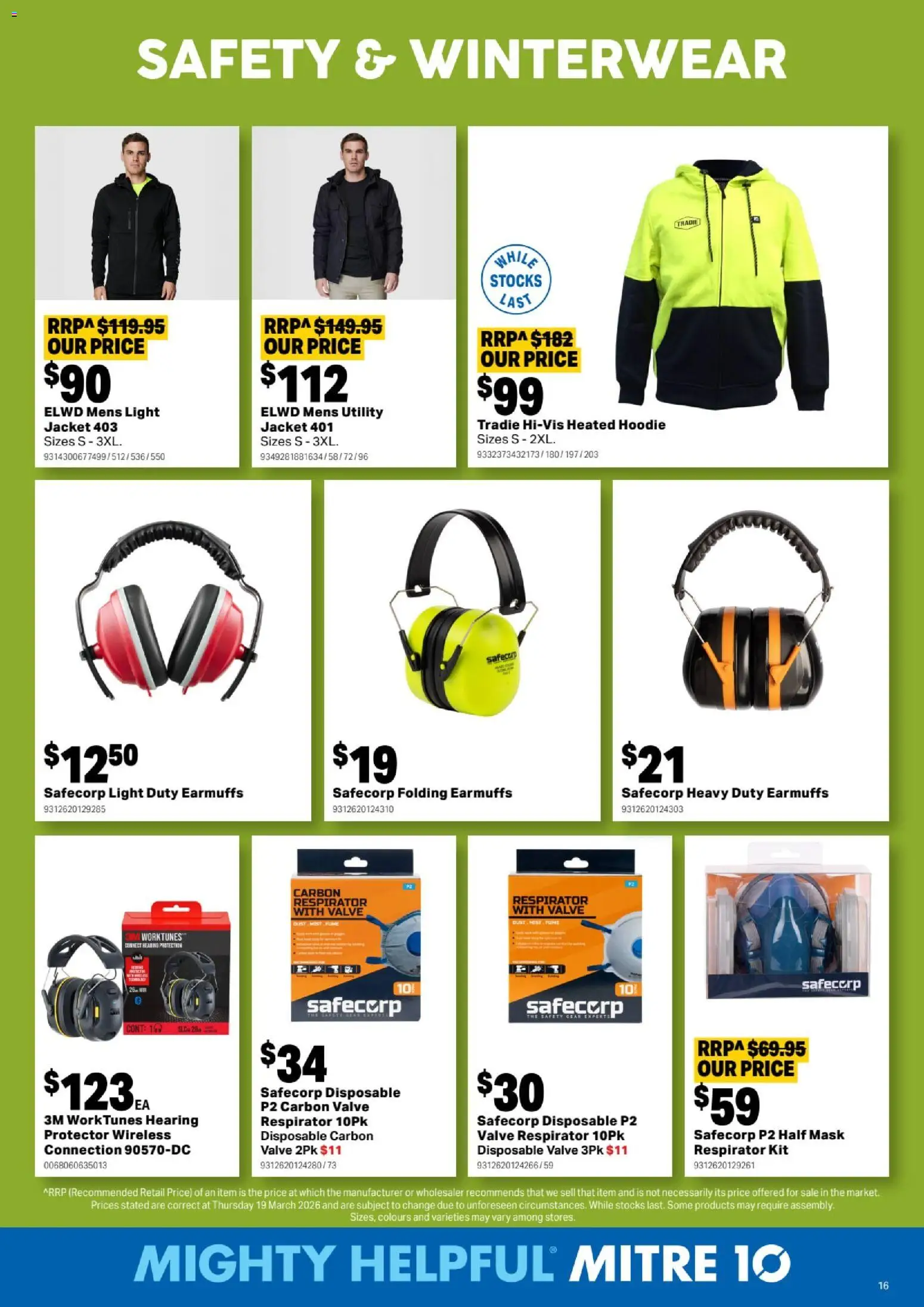 Mitre 10 catalogue - valid from 29.04.2026 | Page: 16 | Products: Light, Mask, Hoodie, Jacket