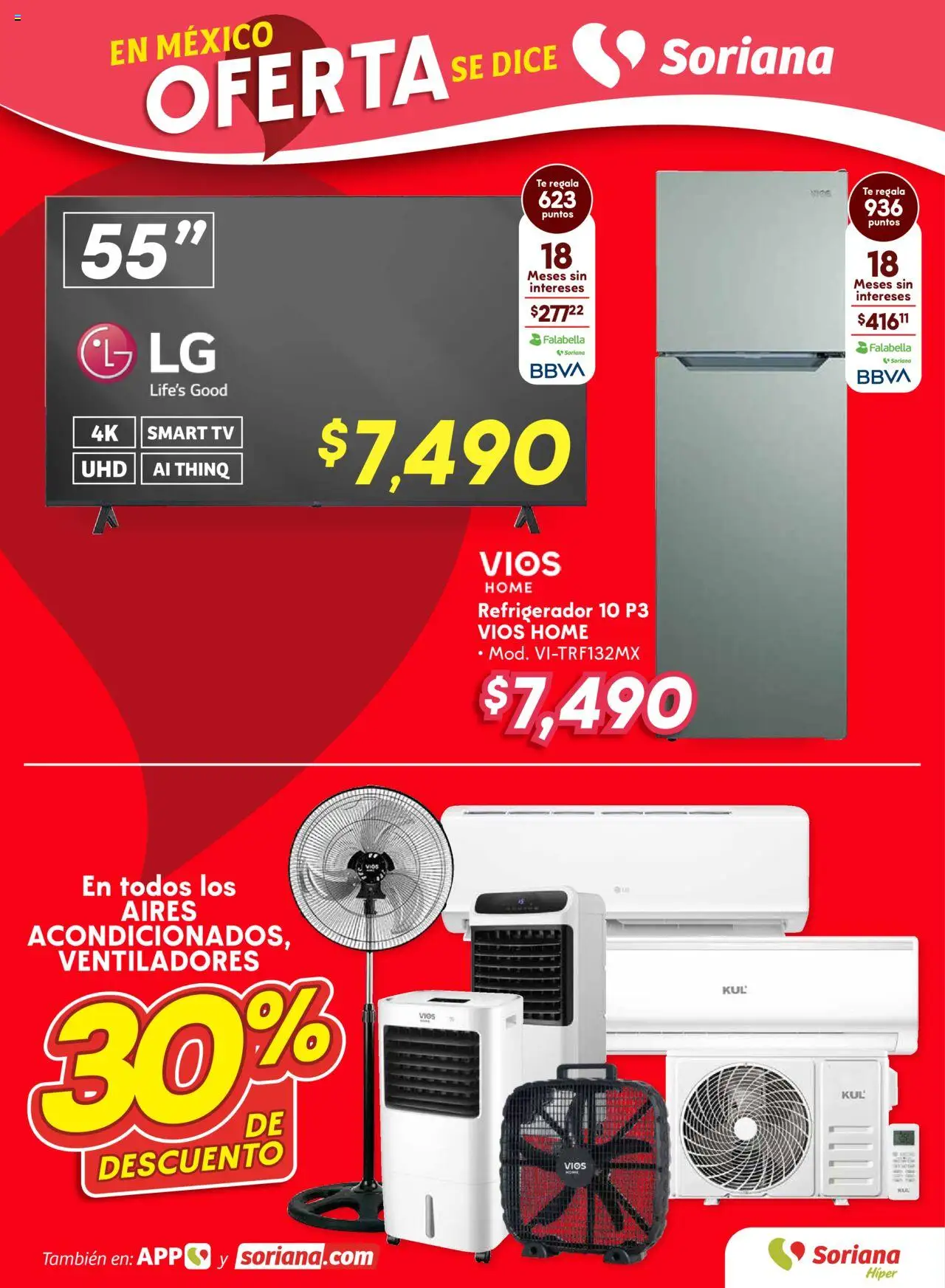 Nuevas ofertas de Soriana válidas en toda la República Mexicana desde el 07.08.2025. ¡Encuentra las mejores ofertas en Soriana - Folleto! | Página: 7 | Productos: Refrigerador, Té