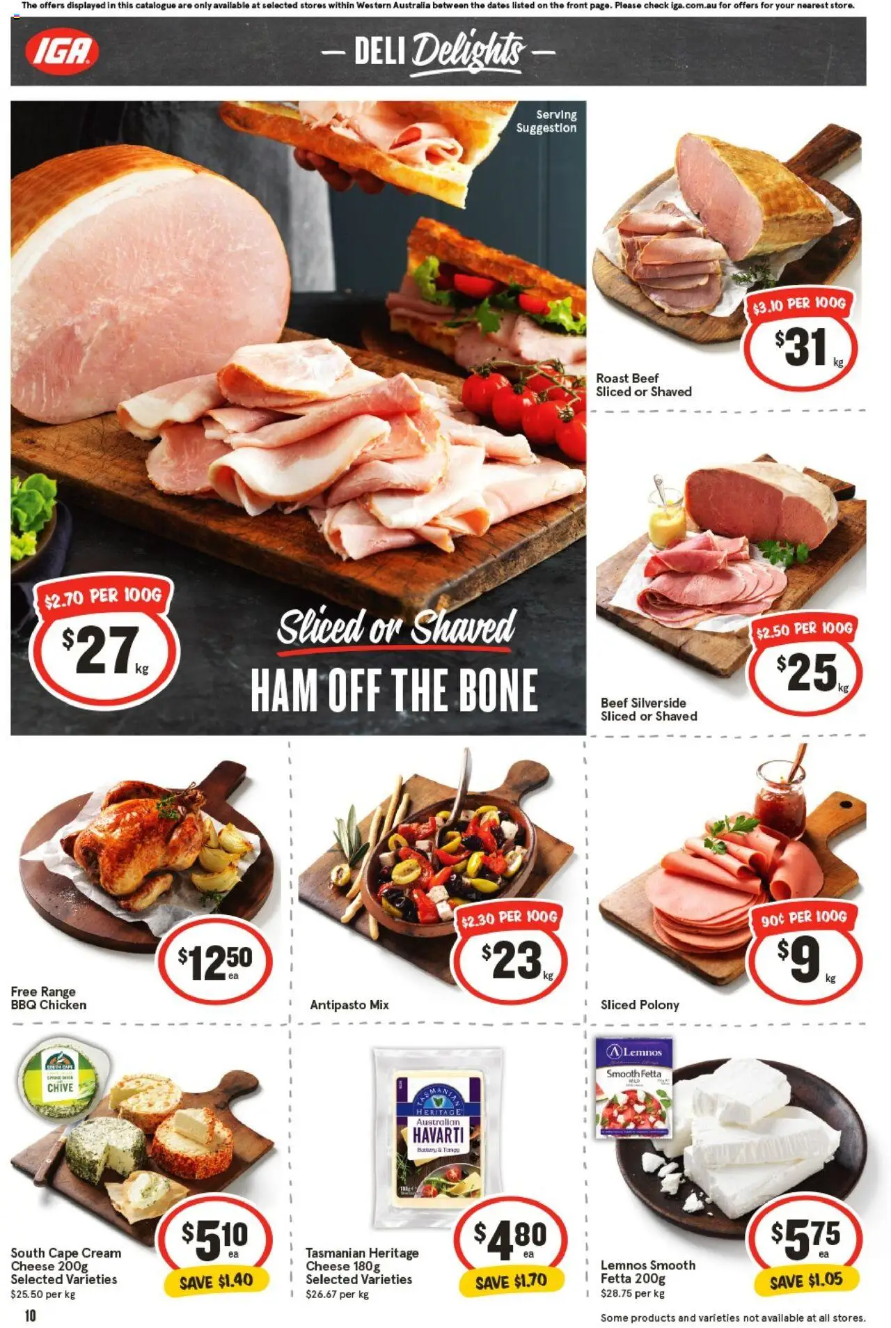 IGA catalogue - valid from 22.10.2025 | Page: 13 | Products: Cheese, Ham, Chicken, Beef