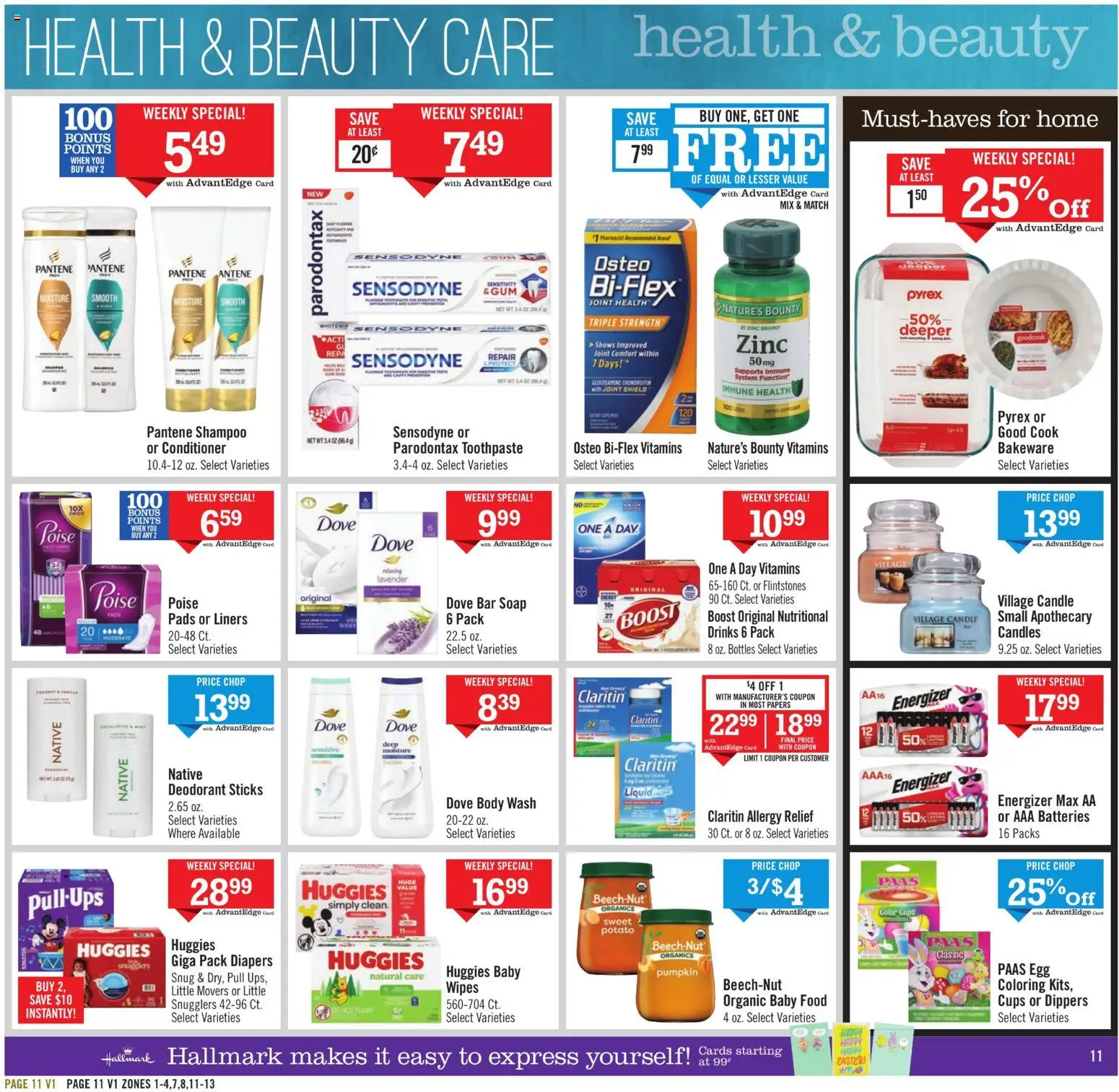 Price Chopper Weekly Ad - valid from 22.03.2026 | Page: 11 | Products: Zinc, Conditioner, Baby food, Pumpkin
