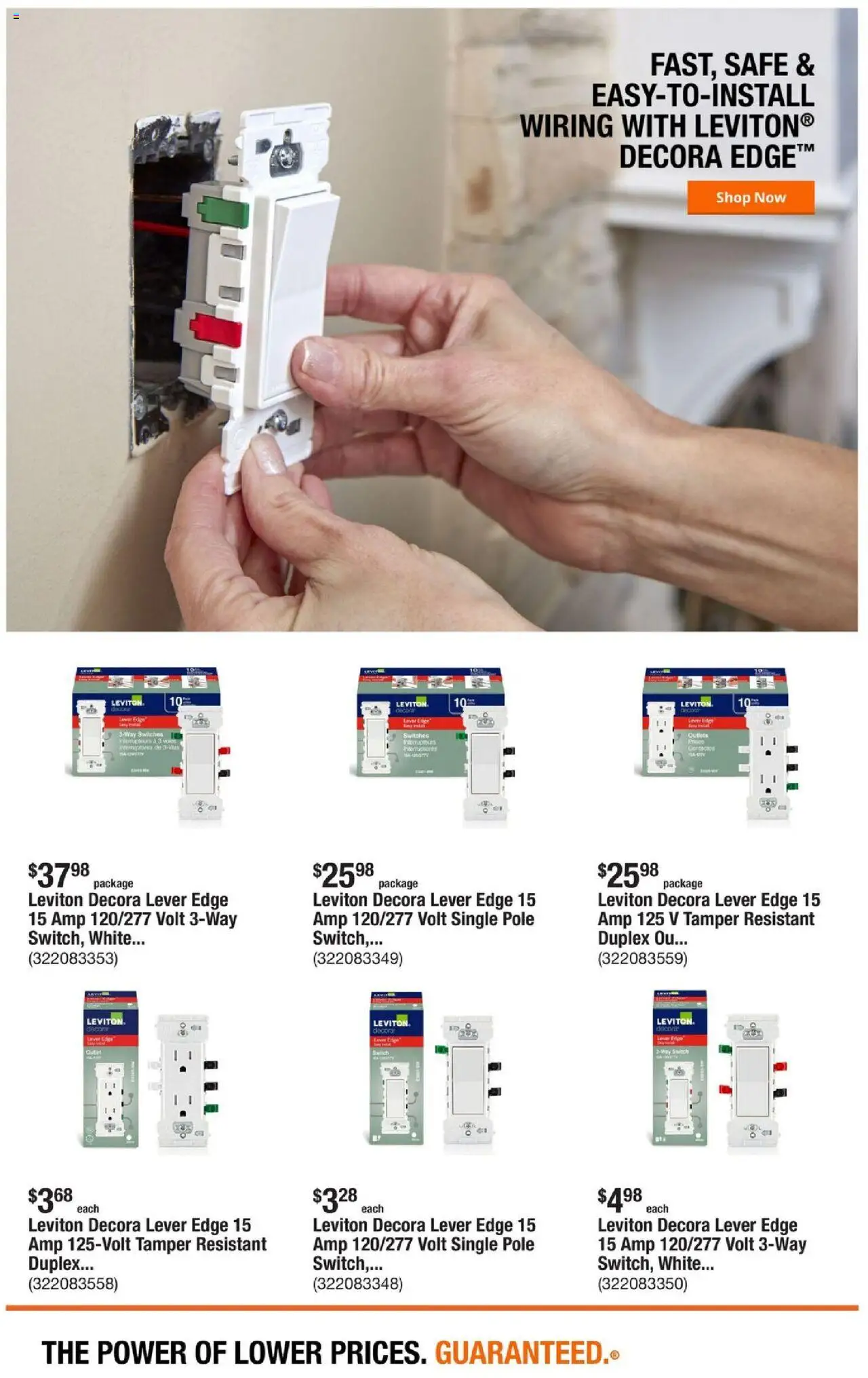 Home Depot Weekly Ad - valid from 18.09.2025 | Page: 5 | Products: Safe, Tamper, Switch