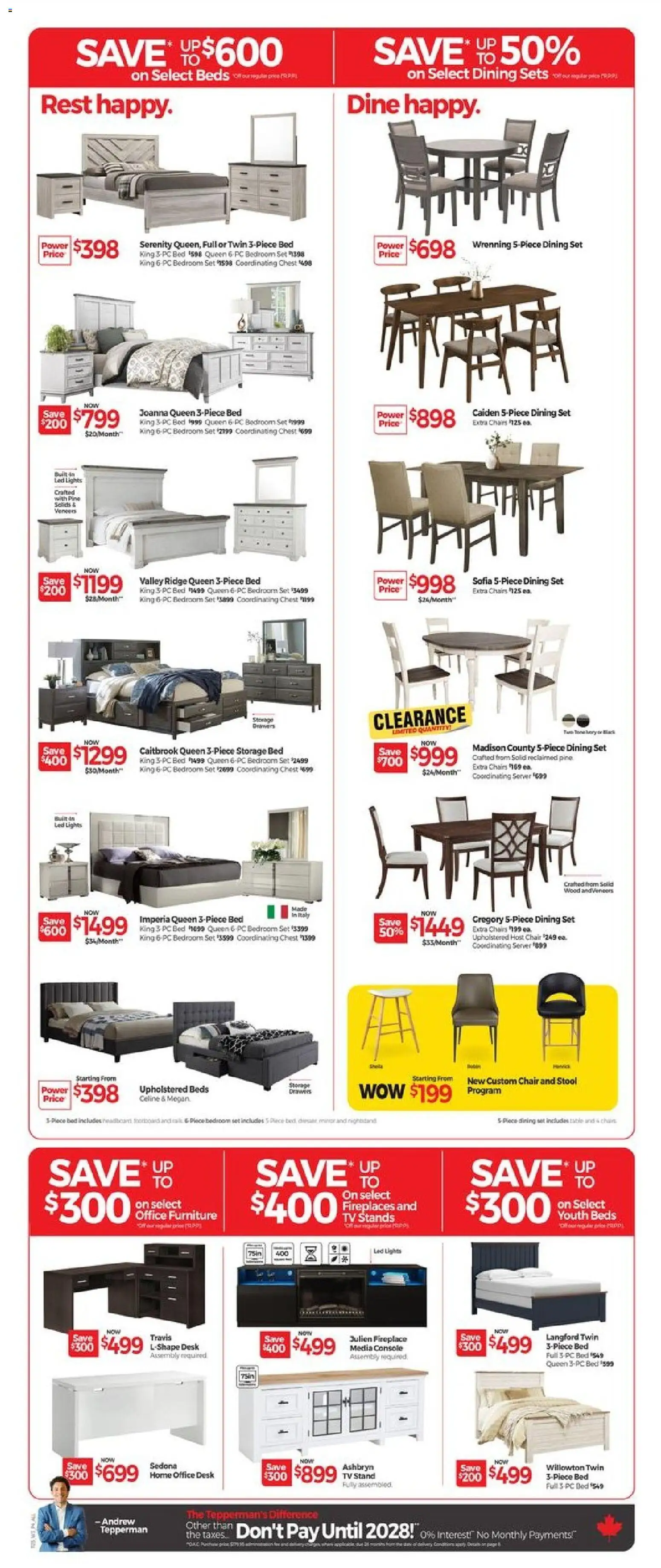 Tepperman's flyer valid from 13.11.2025 | Page: 5 | Products: PC, Bed, Table, Chair