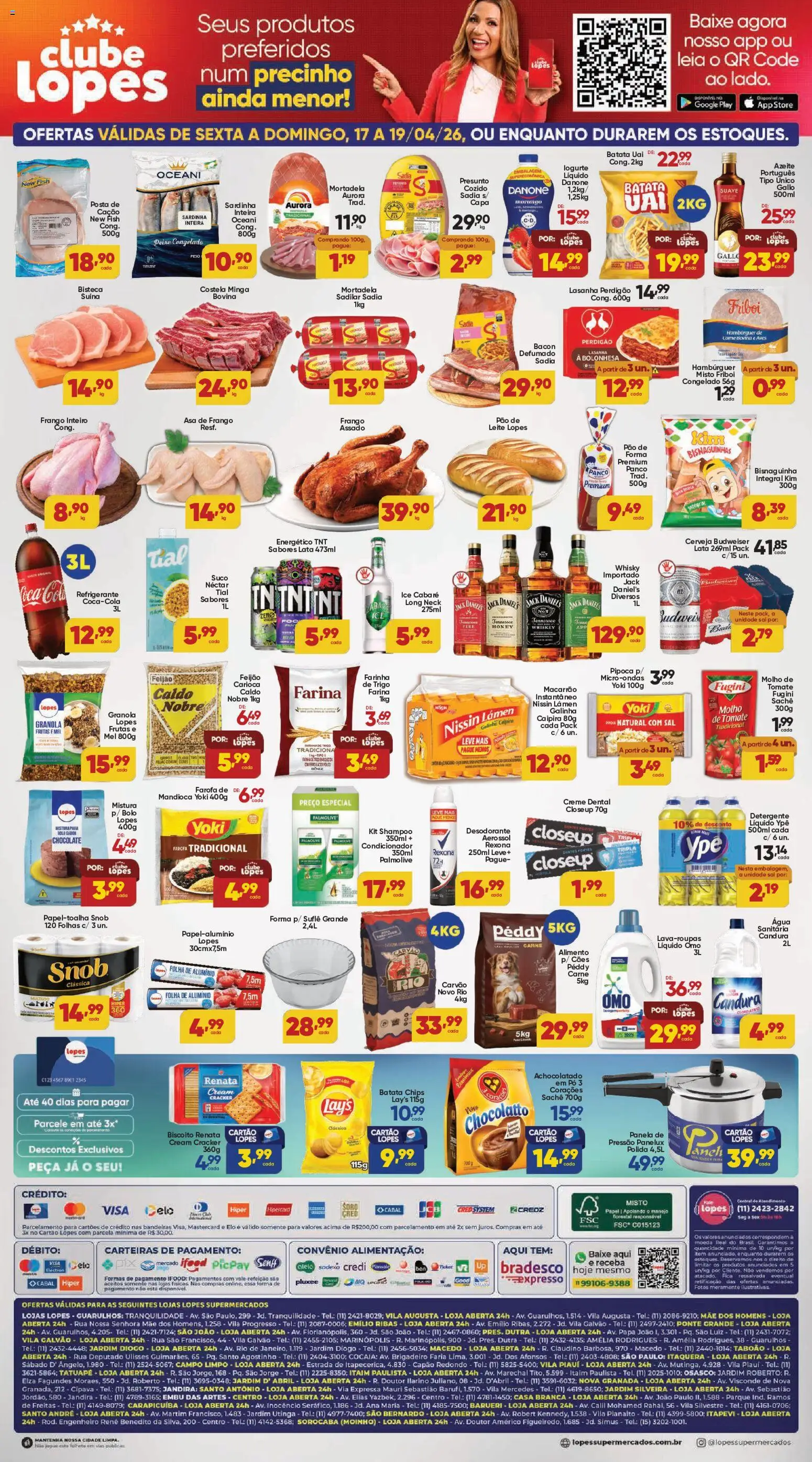 Lopes Supermercados Folheto - válido de 17.04.2026 | Página: 2 | Produtos: Cloro, Panela, Lasanha, Pipoca