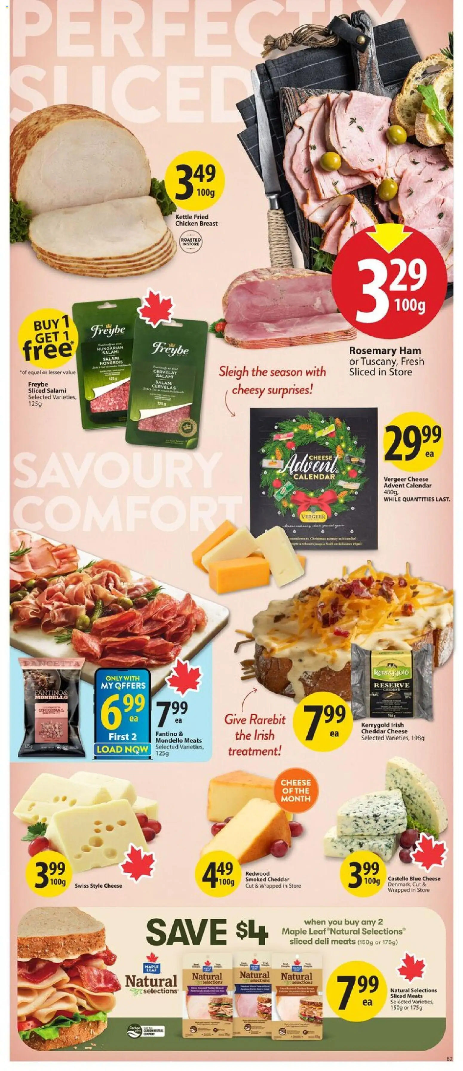 Save on foods flyer valid from 06.11.2025 | Page: 12 | Products: Kettle, Cheese, Salami, Ham