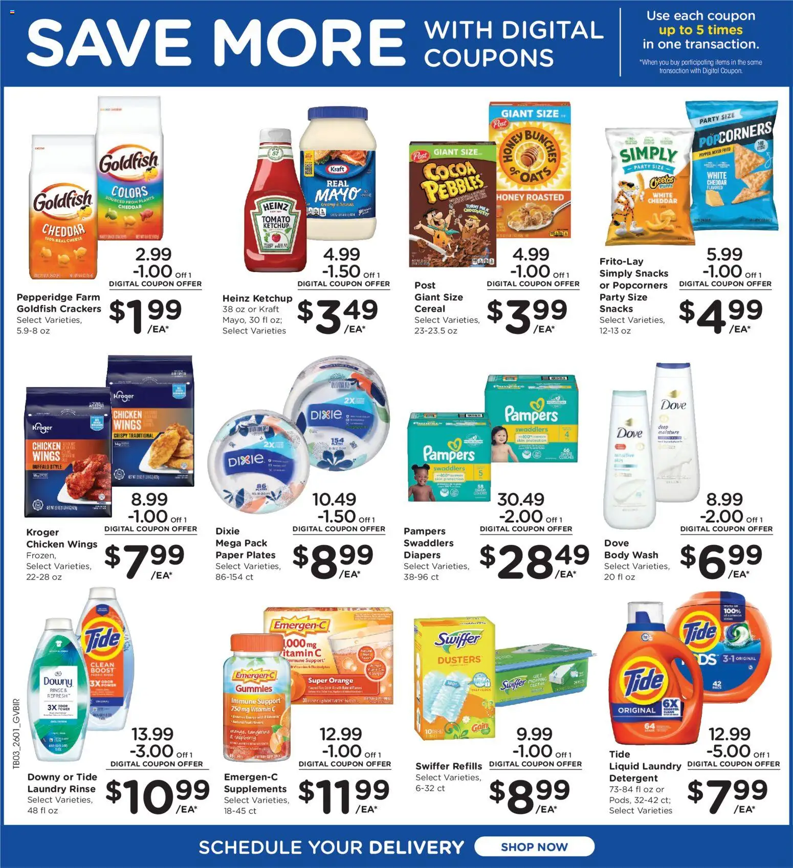 Kroger Ad - valid from 04.02.2026 | Page: 5 | Products: Vitamin, Milk, Ketchup, Body Wash